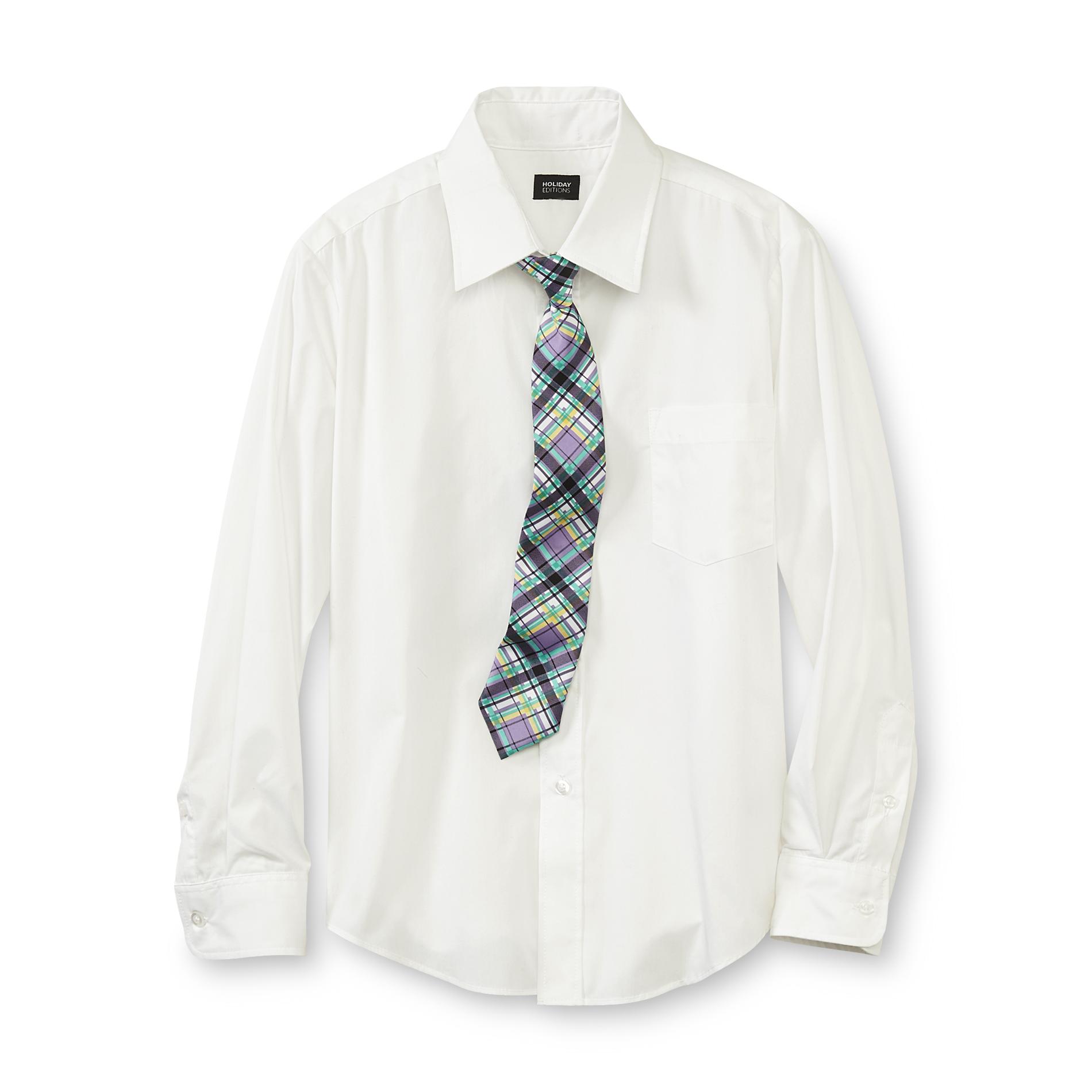 Holiday Editions Boy's Dress Shirt & Tie