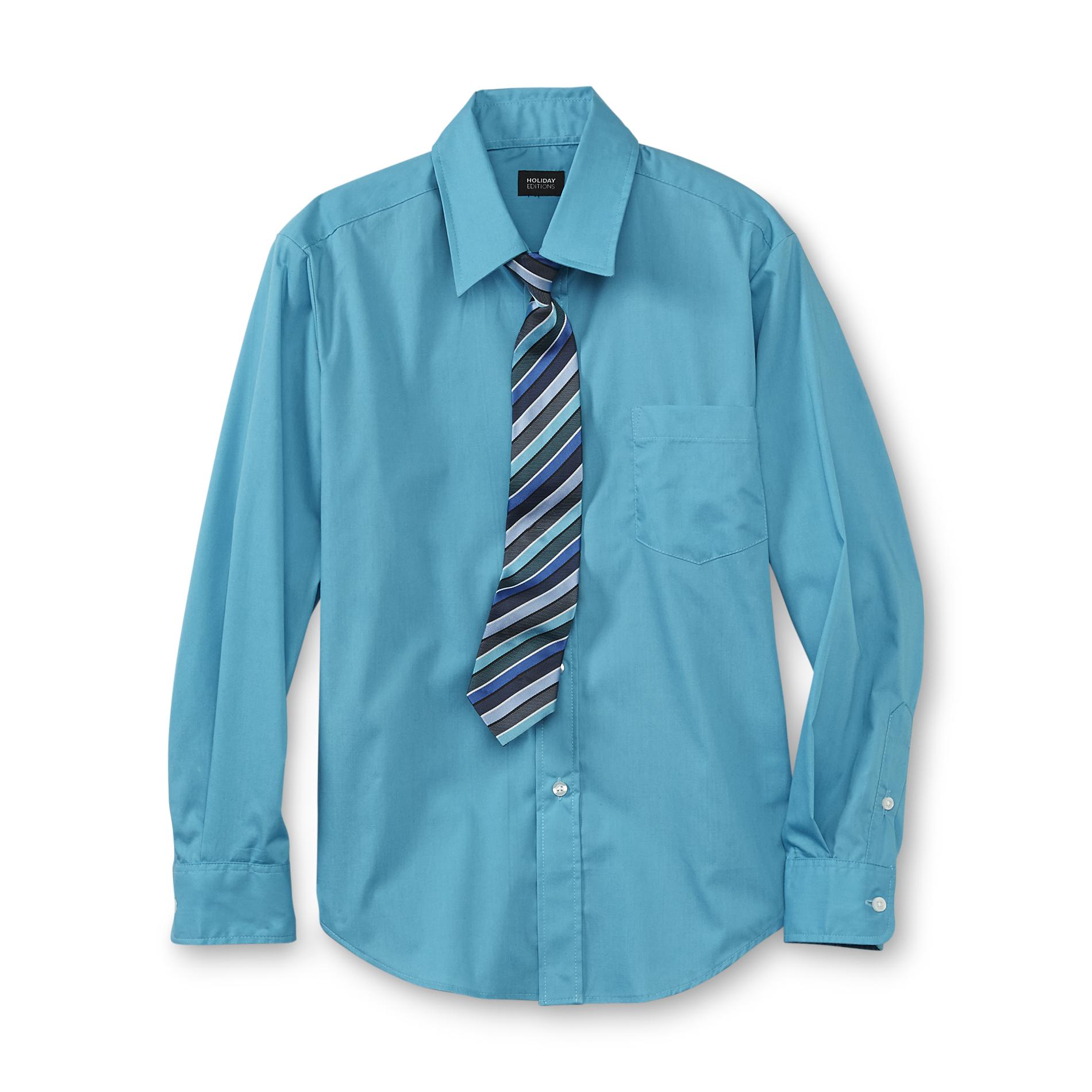 Holiday Editions Boy's Dress Shirt & Tie