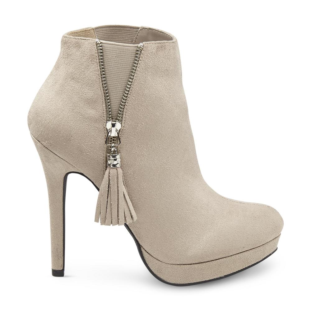 Delicious Women's Lawful 3" Taupe Stiletto Bootie