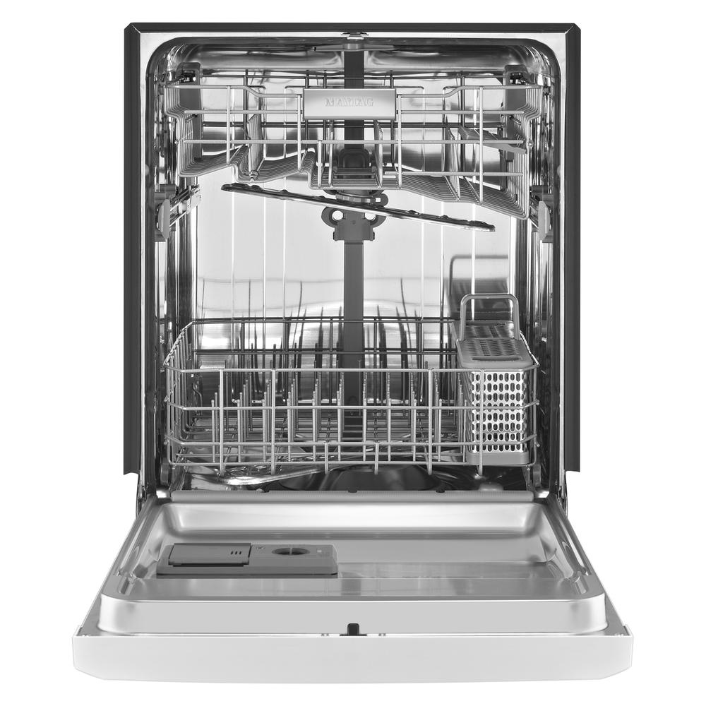 Maytag MDB6949SDH 24" Built-In Dishwasher w/ Stainless Steel Silverware Basket - White