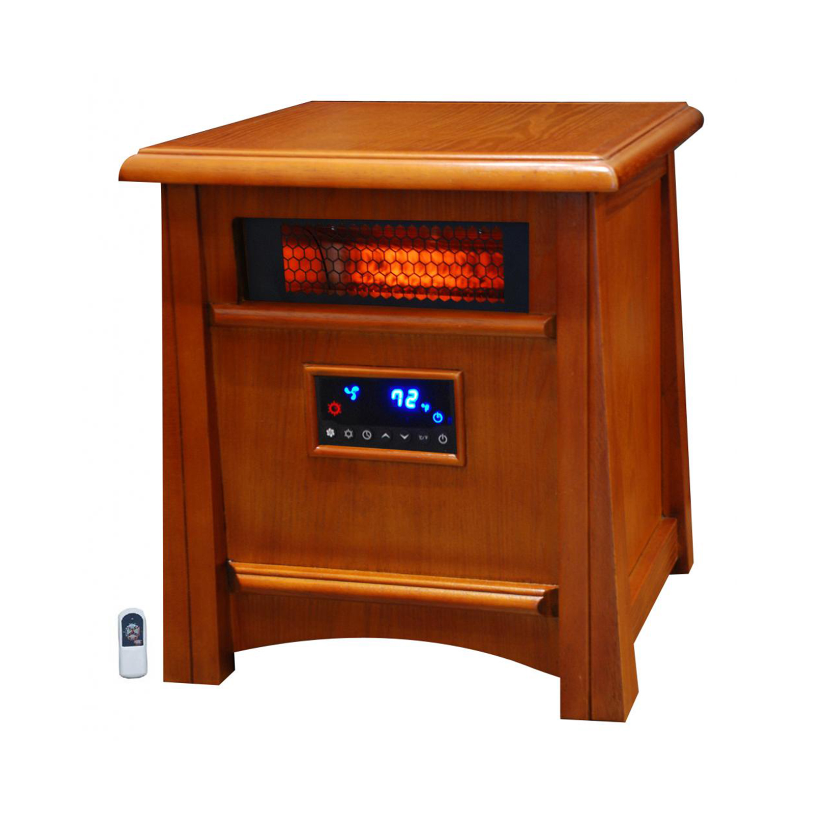 Lifesmart LS-8WIQH-LB-IN Ultimate 8 Element 1800 Square Foot Infrared Heater W/ Air Ionizer System Deluxe  All Wood Cabinet & Remote