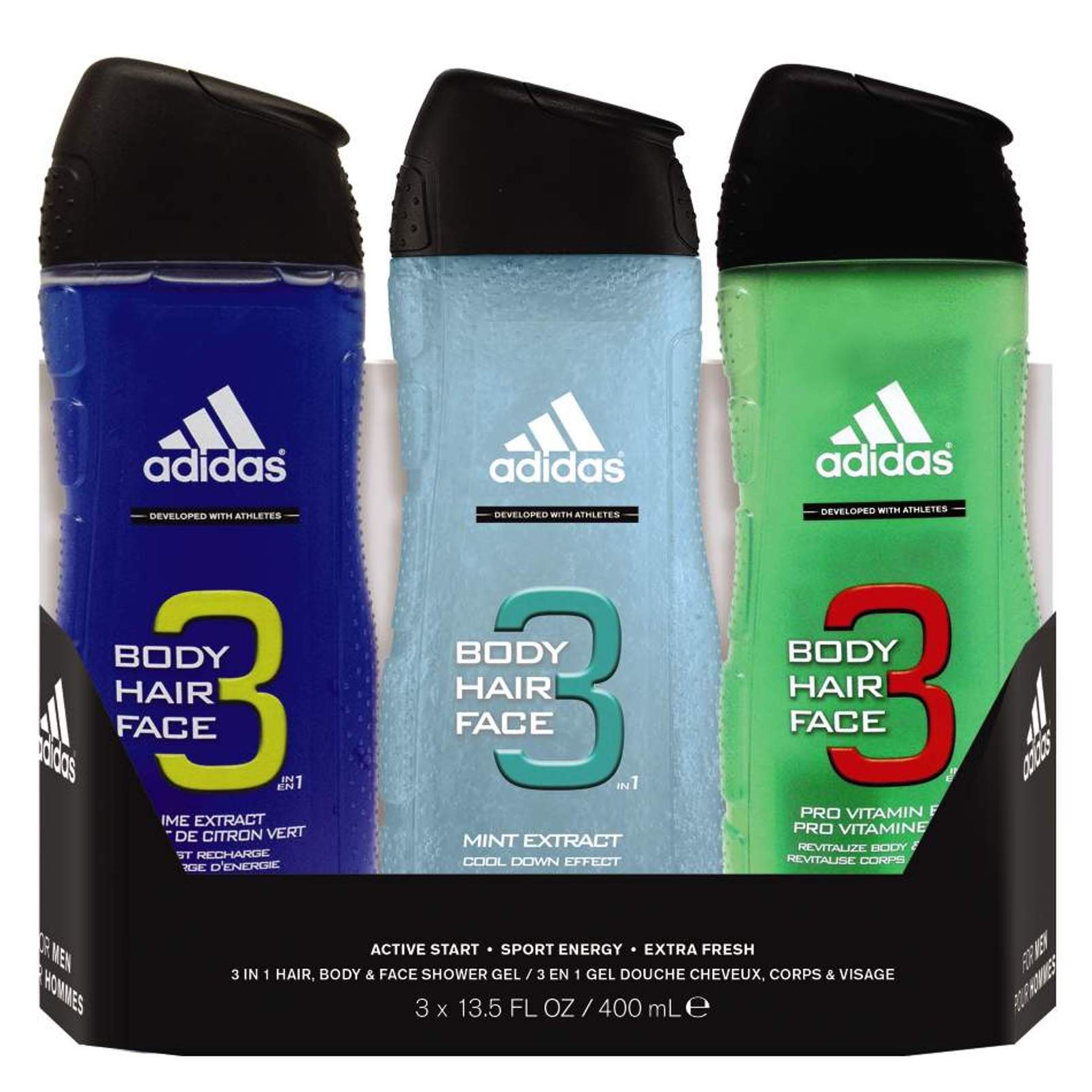 Adidas For Men Hair Body & Face Body Wash 13.5 oz 400 ml