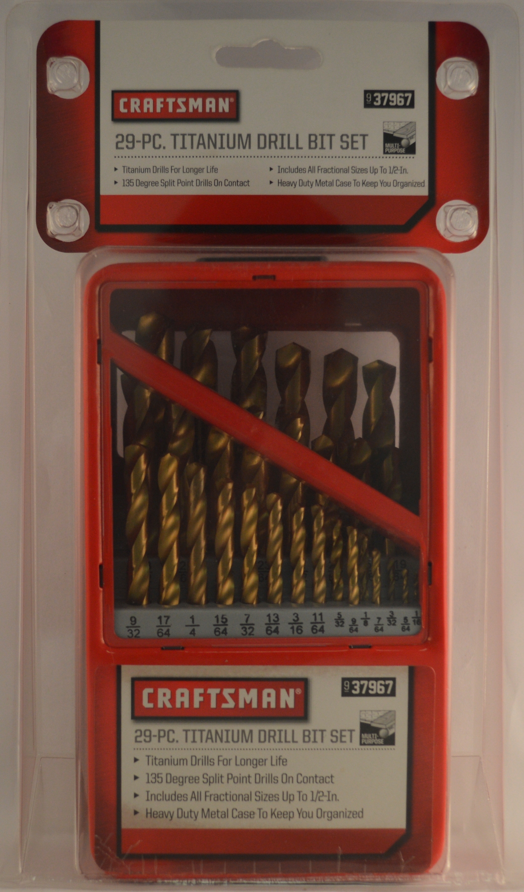 Craftsman 29 pc Titanium Metal Index Case Craftsman 29 pc Titanium Metal Index Case