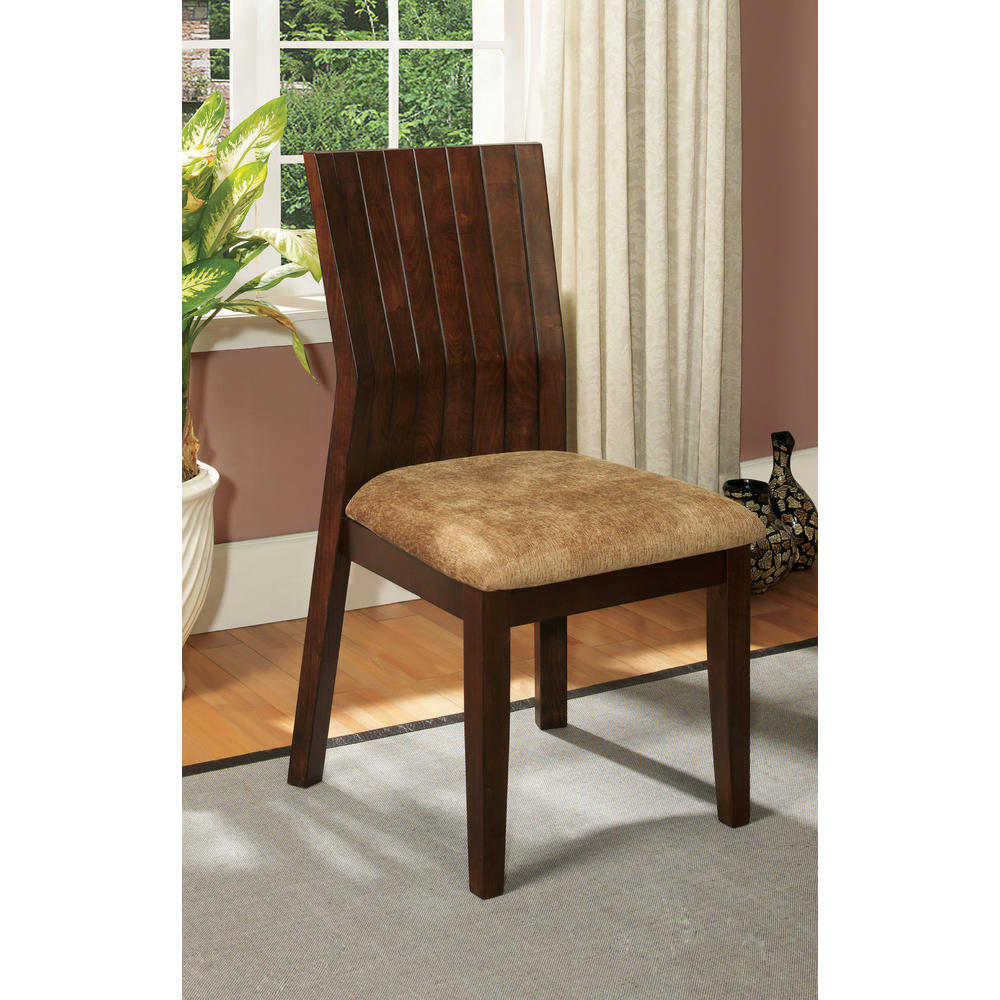 Furniture of America Missona Walnut Dining Chair (Set of 2)