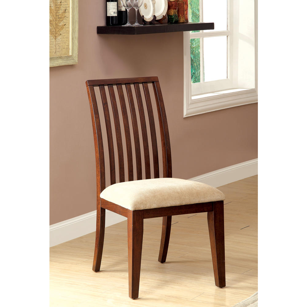 Furniture of America Bavea Brown Cherry Dining Chair (Set of 2)