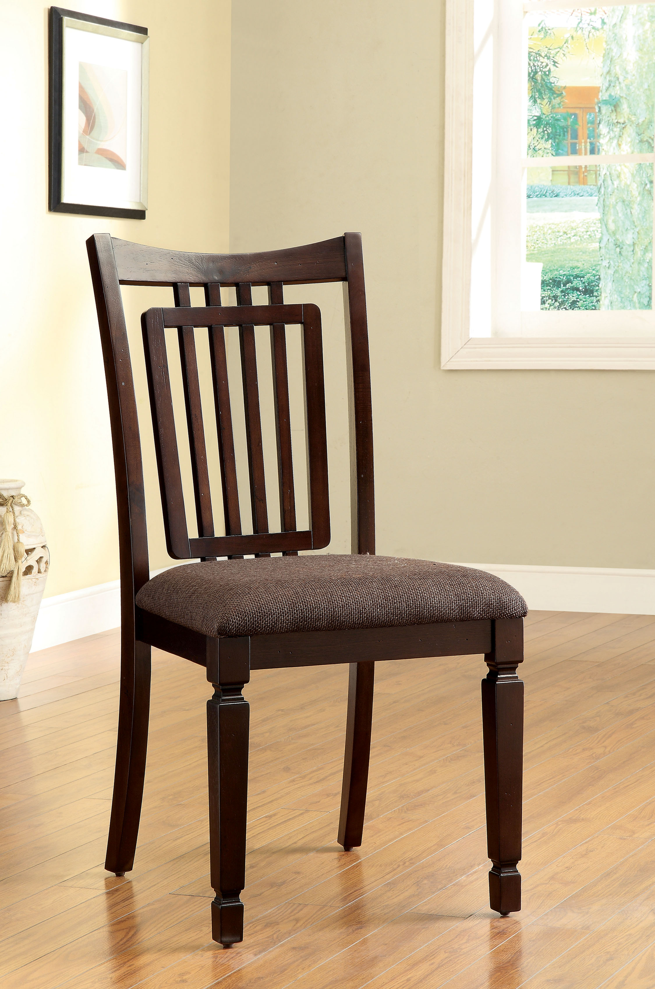 Furniture of America Lippin Espresso Dining Chair (Set of 2)