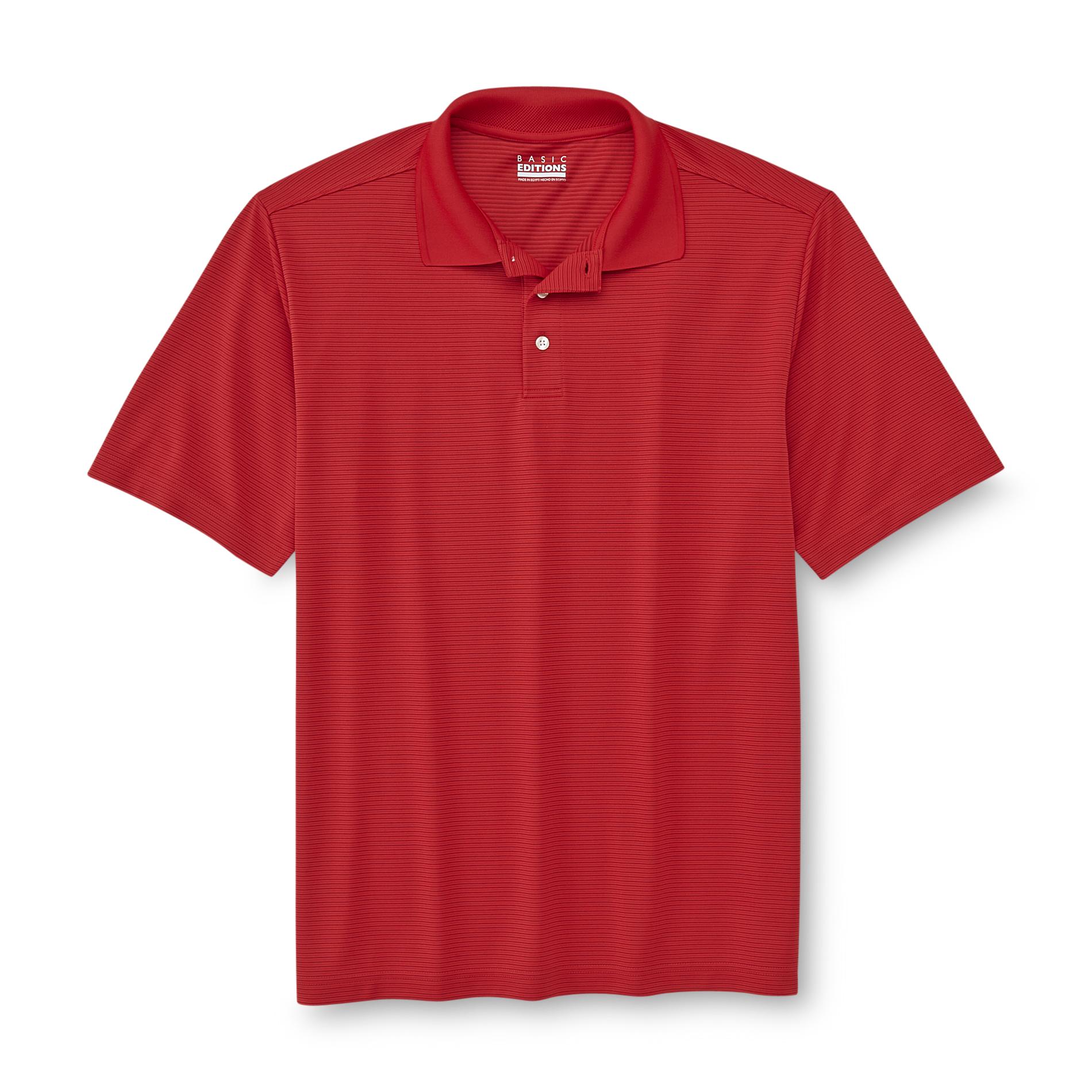 Basic Editions Men's Polo Shirt - Shadow Stripe