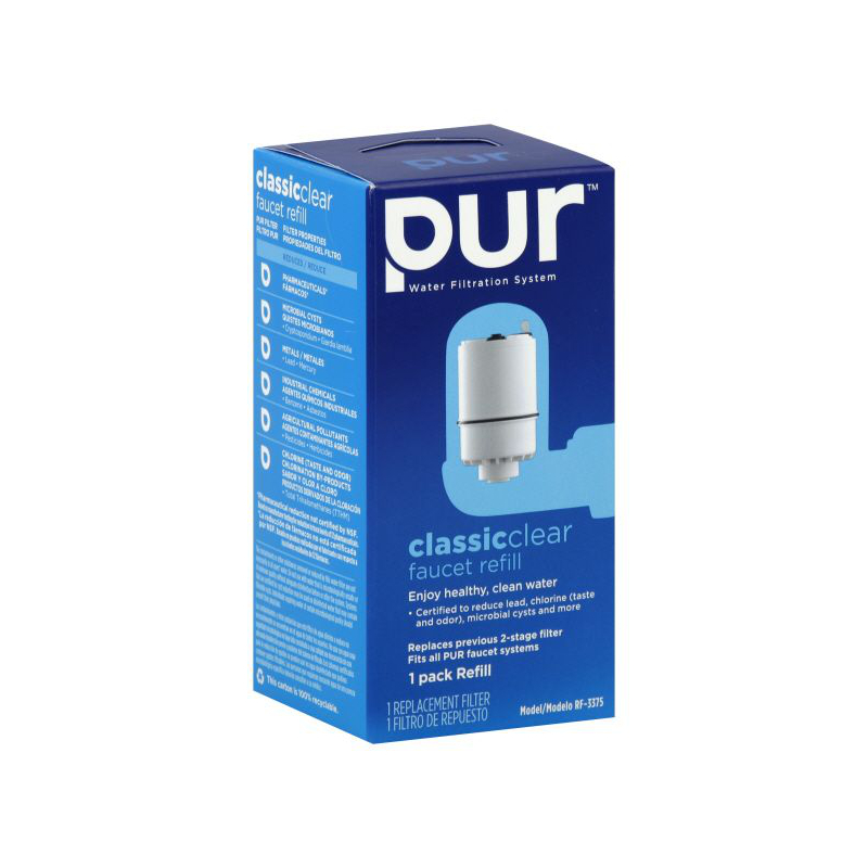Pur RF-3375 Water Filtration System, Classic Clear, Refill, 1 filter