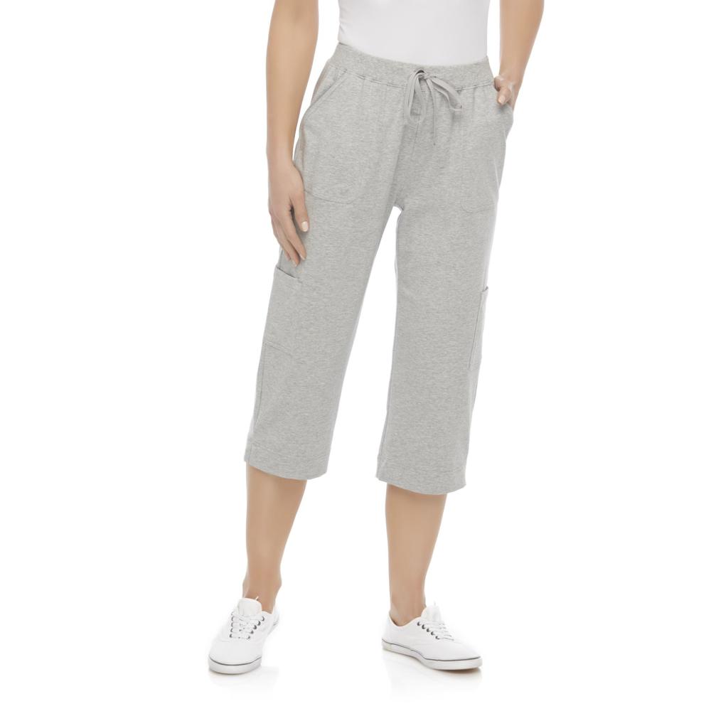 Basic Editions Women's Knit Capri Pants