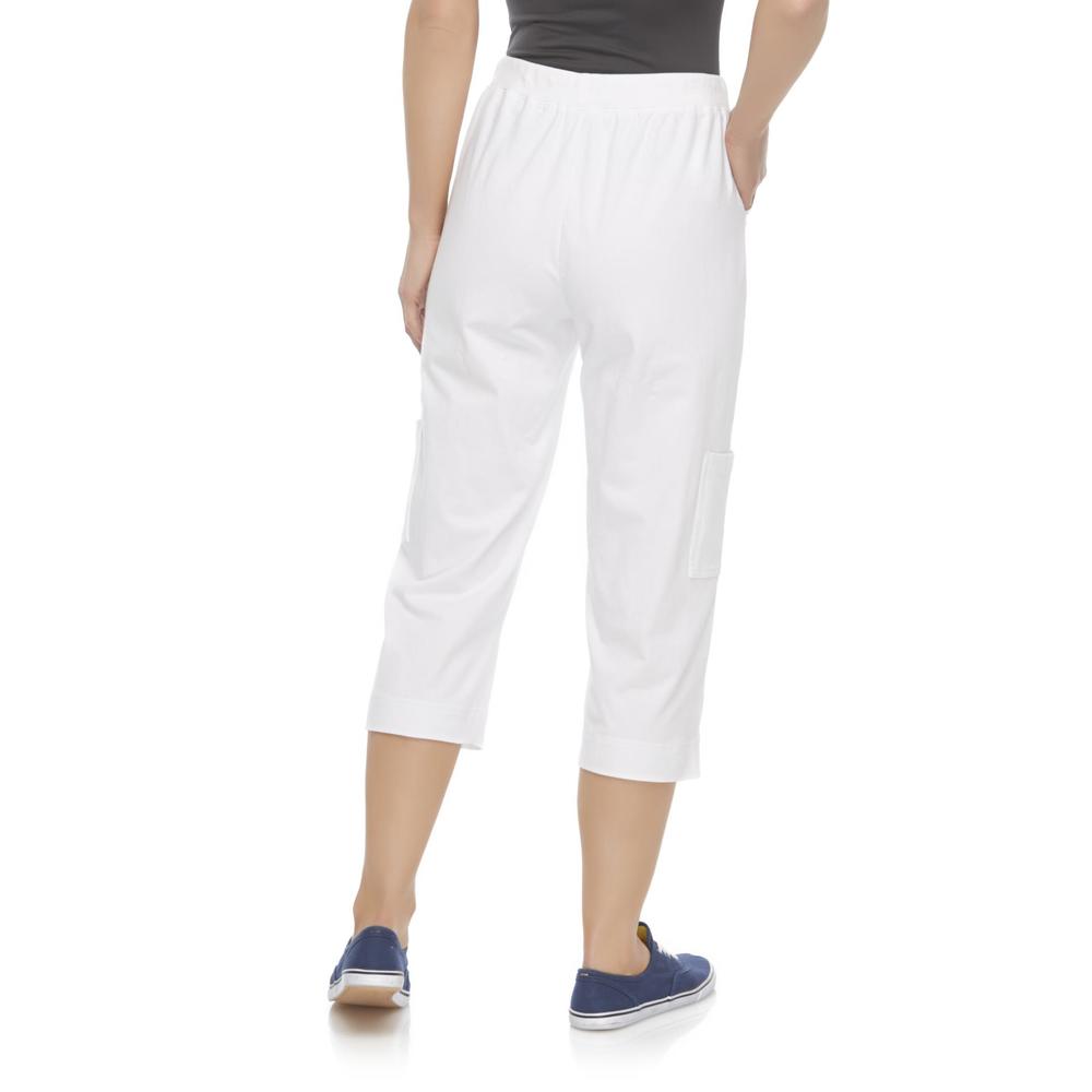 Basic Editions Women's Knit Capri Pants