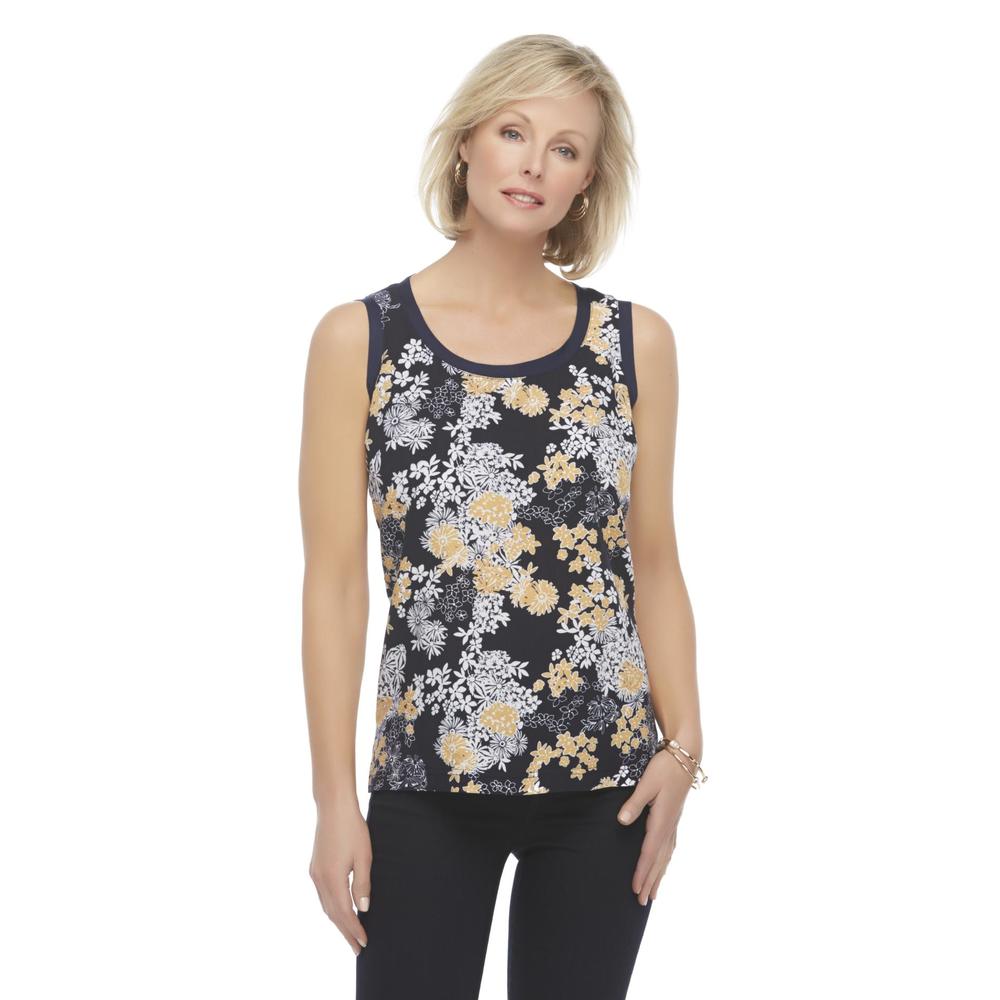 Basic Editions Women's Tank Top - Floral