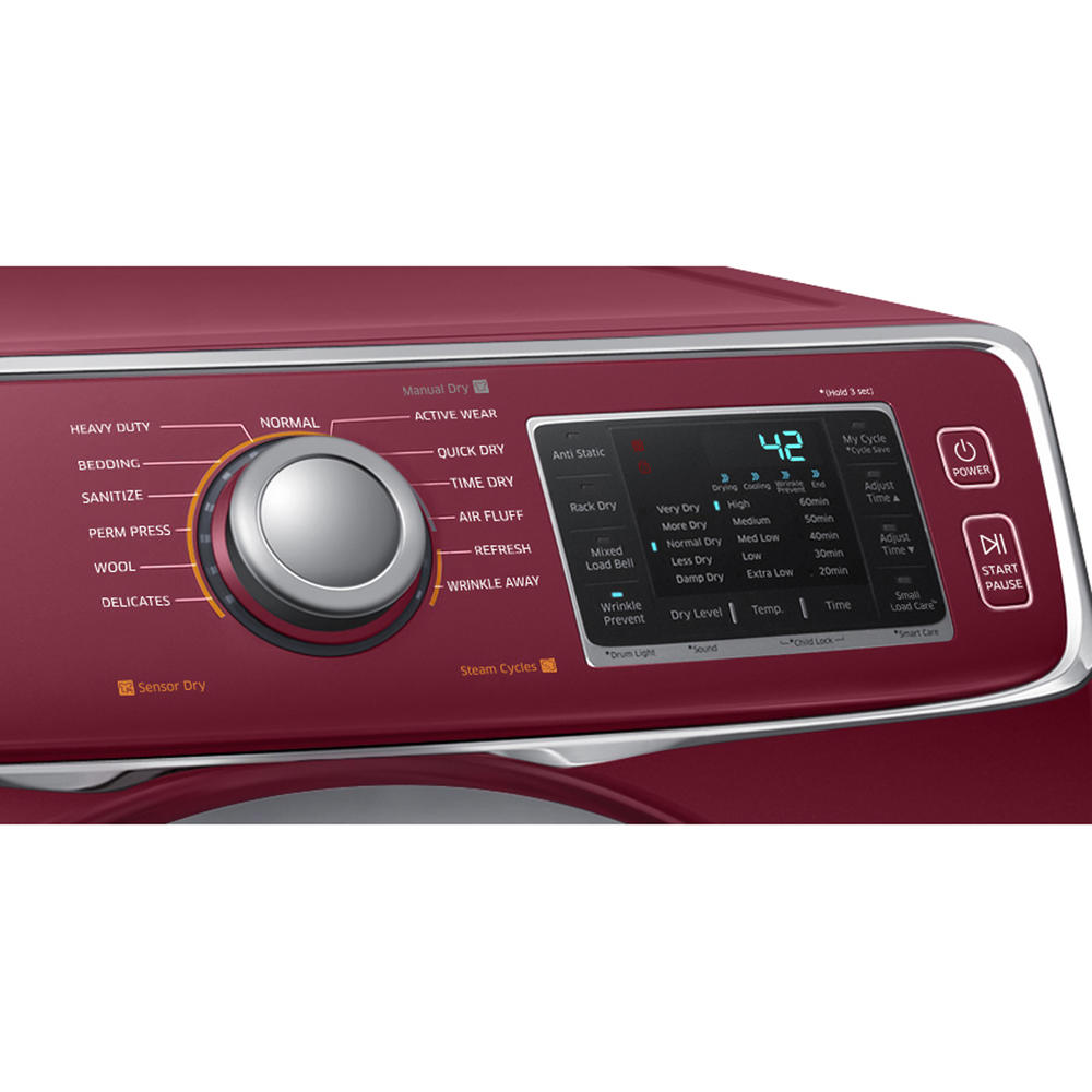 Samsung DV42H5400EF 7.5 cu. ft. Electric Dryer Merlot