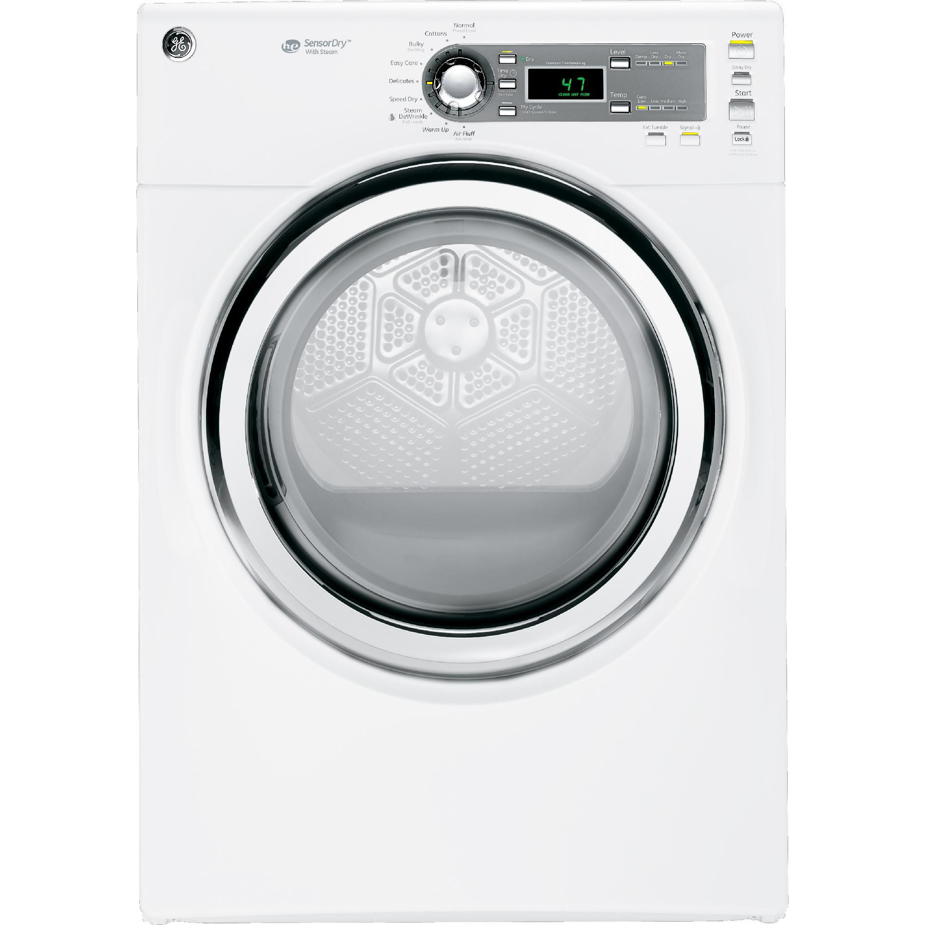 Ge Appliances Gfds140edww 7 0 Cu Ft Steam Electric Dryer