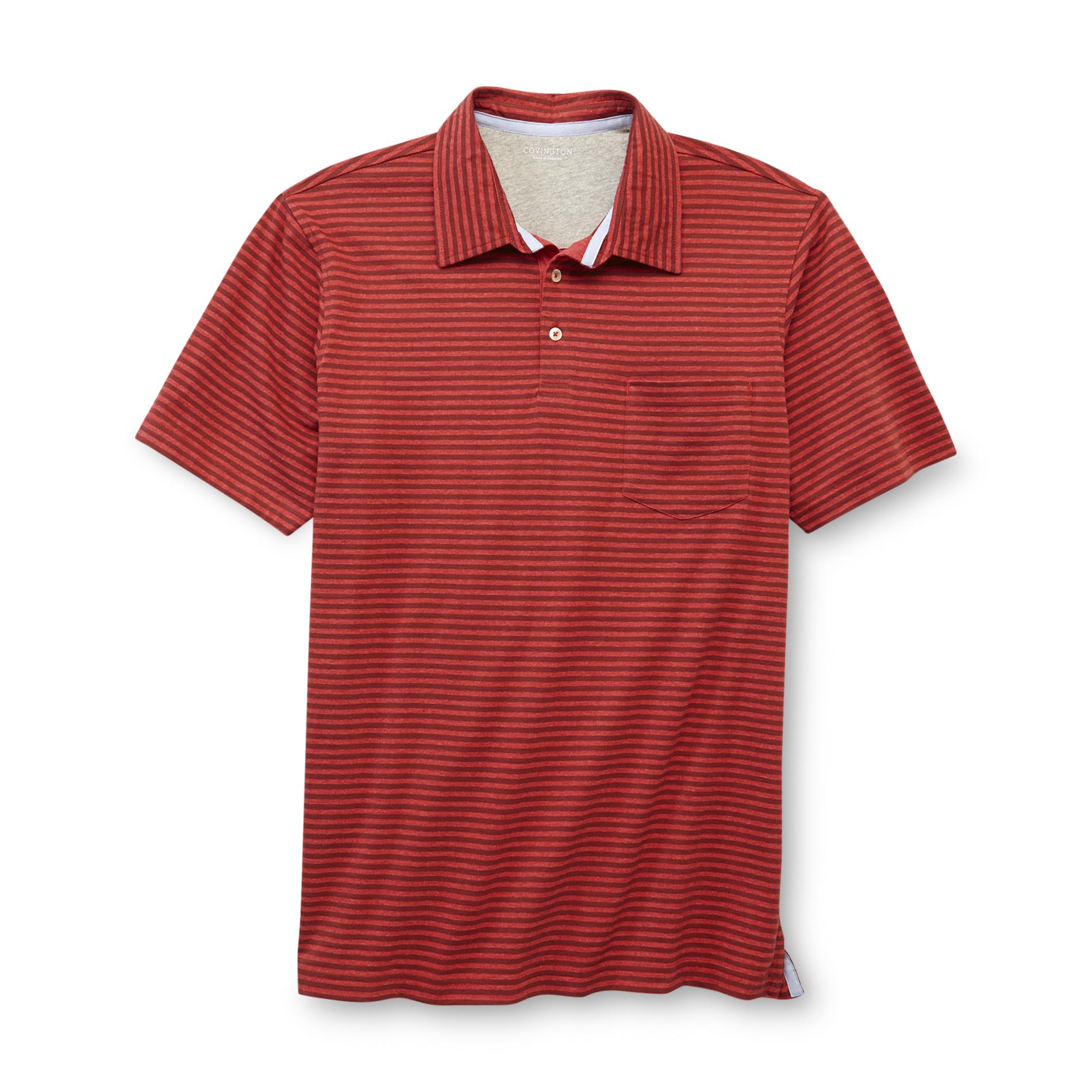 Covington Men's Pocket Golf Shirt - Striped