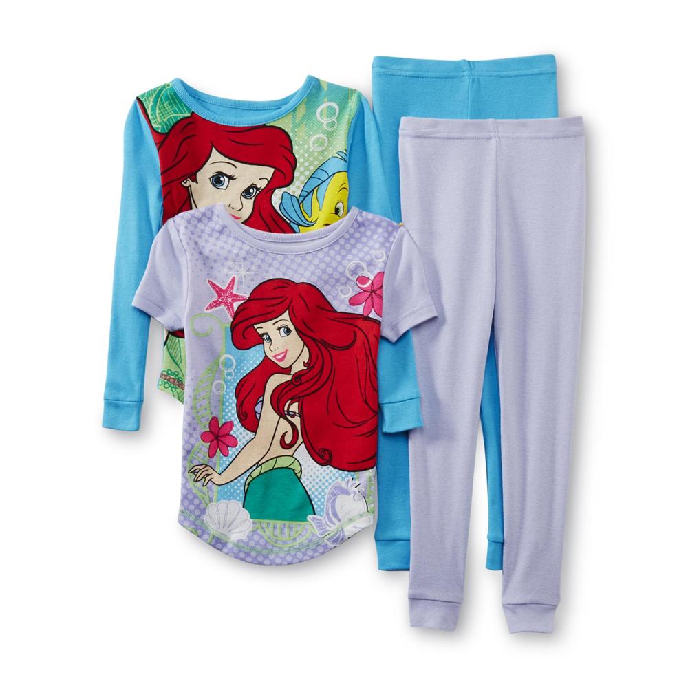 Disney The Little Mermaid Toddler Girl's 2-Pairs Pajamas