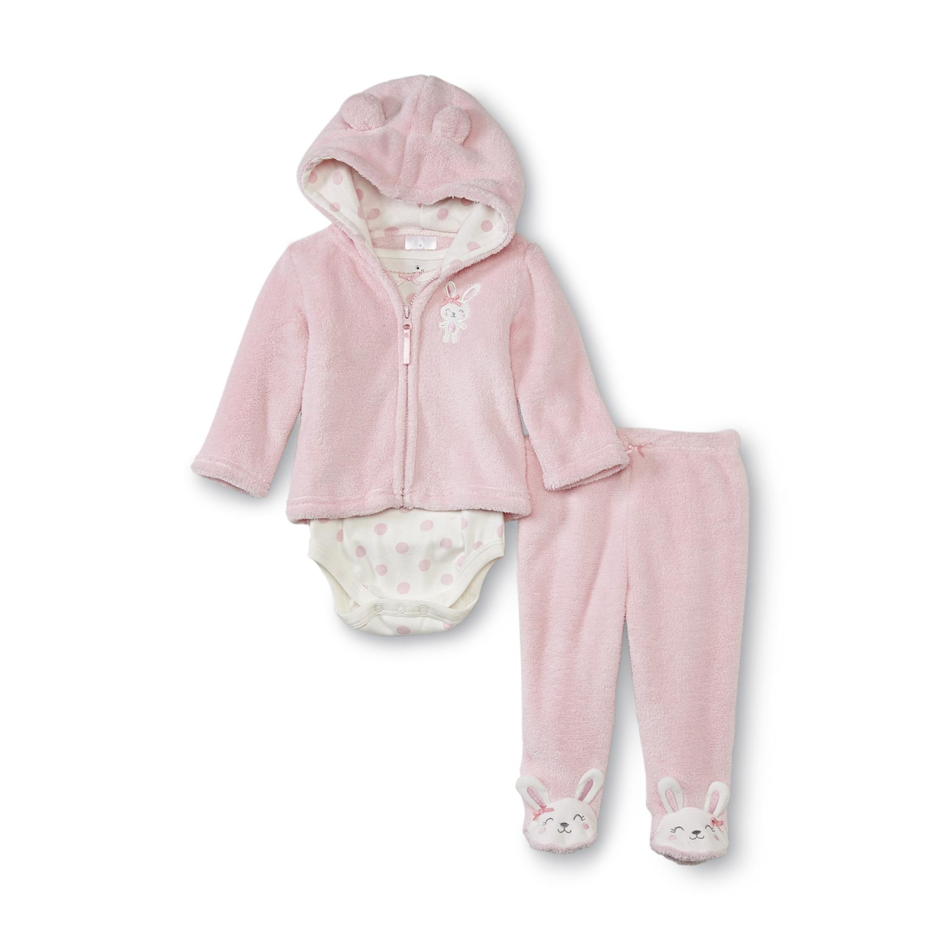 Small Wonders Newborn Girl's Fleece Sleeper & Bodysuit - Mouse