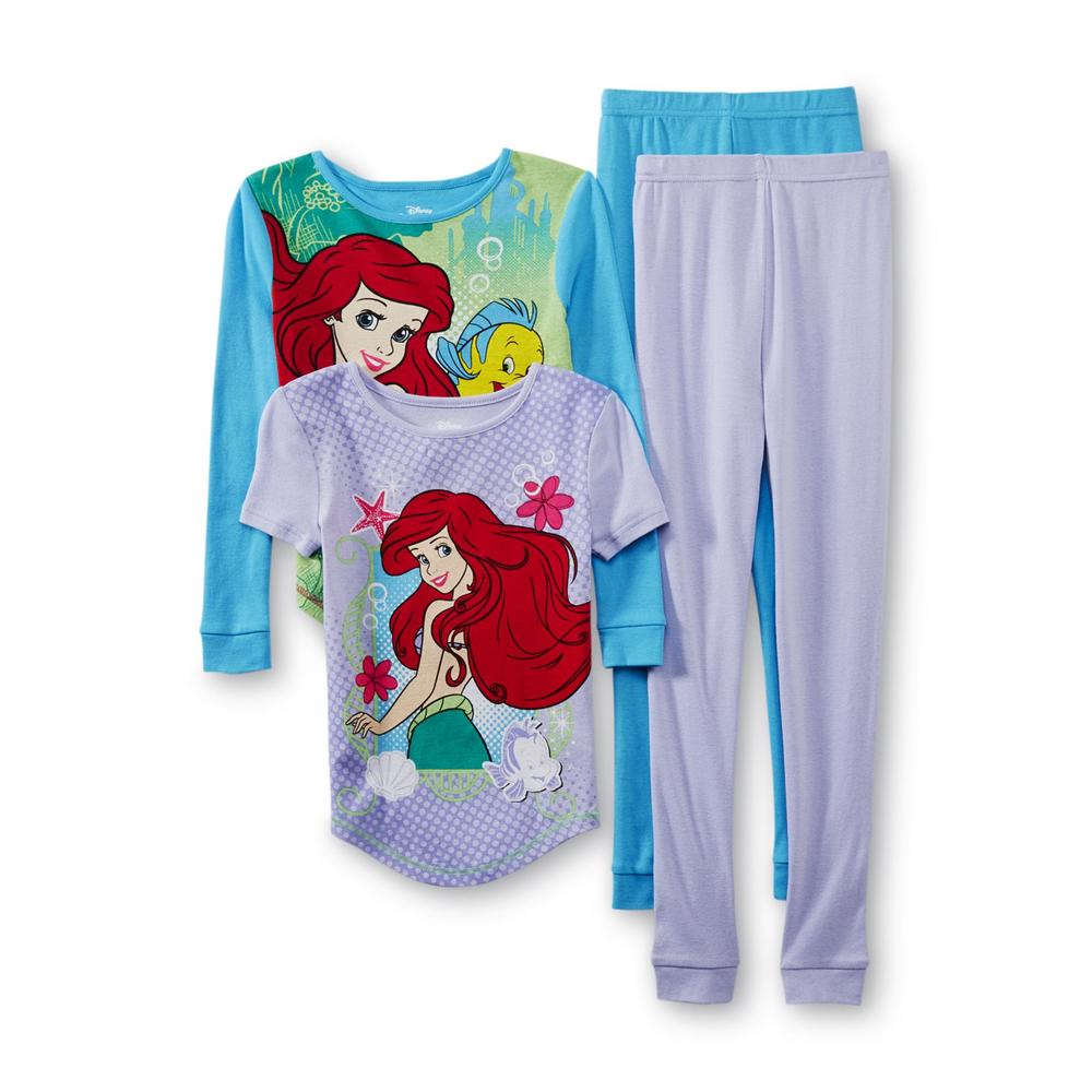 Disney The Little Mermaid Girl's 2-Pairs Pajamas