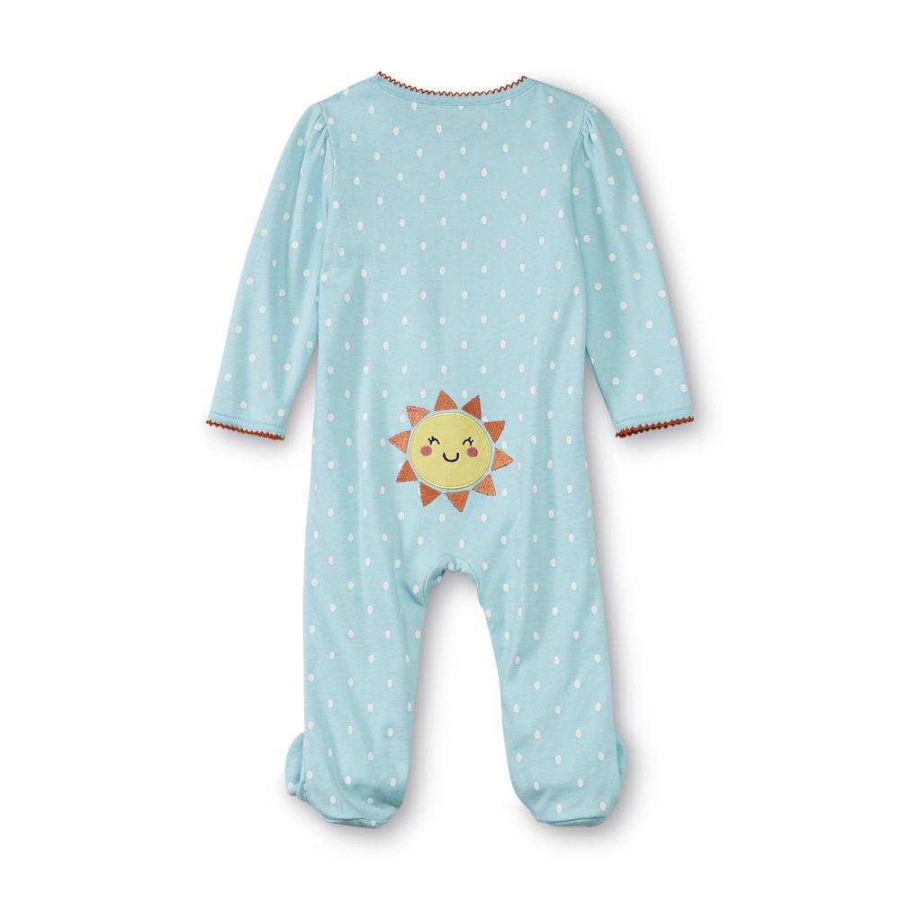 Small Wonders Newborn Girl's Footed Sleeper Pajamas - Sunshine