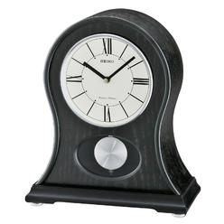 Seiko Distressed, Black Rounded Chime Mantel Clock