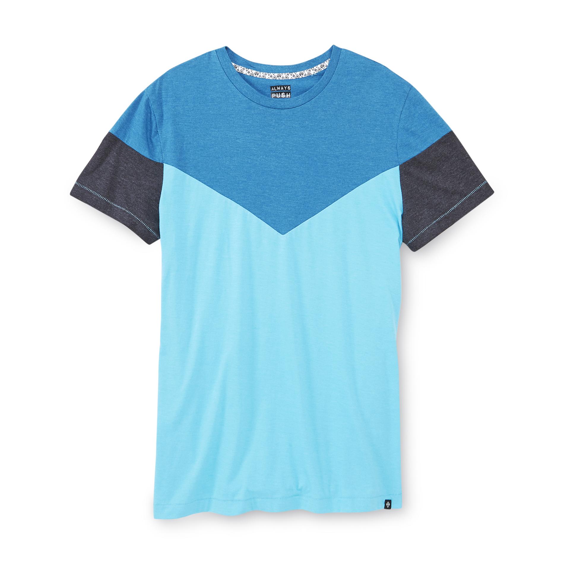 Always Push Forward Men's Seamed T-Shirt - Heathered Colorblock