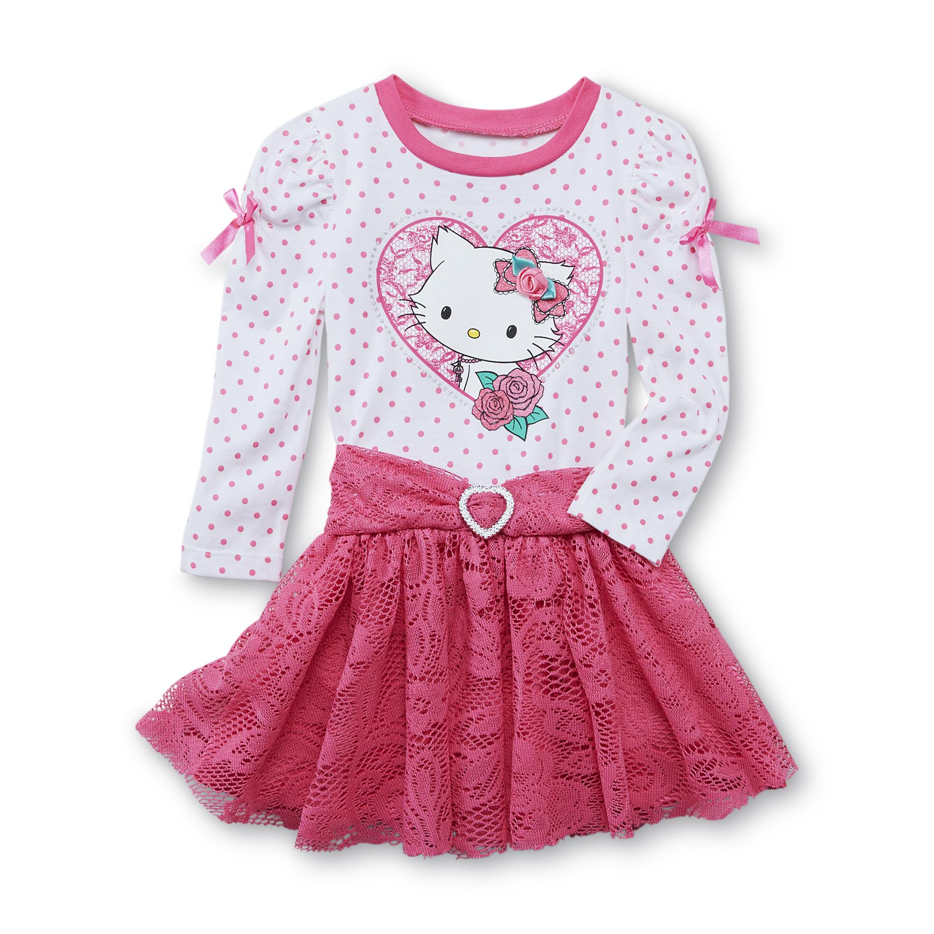 Hello Kitty Baby Infant & Toddler Girl's Embellished Dress - Polka Dot
