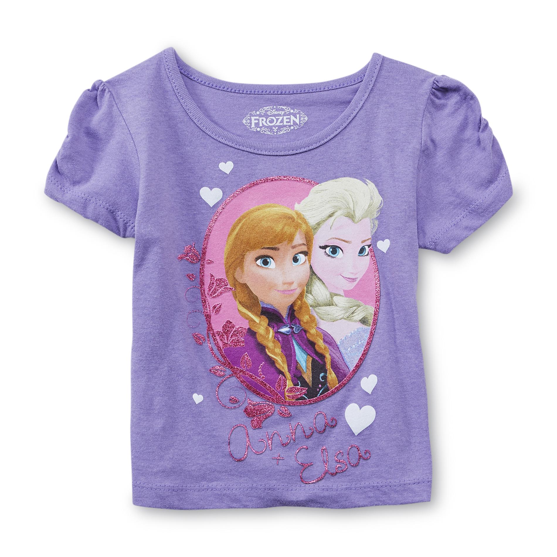 Disney Frozen Toddler Girl's Graphic T-Shirt - Anna & Elsa
