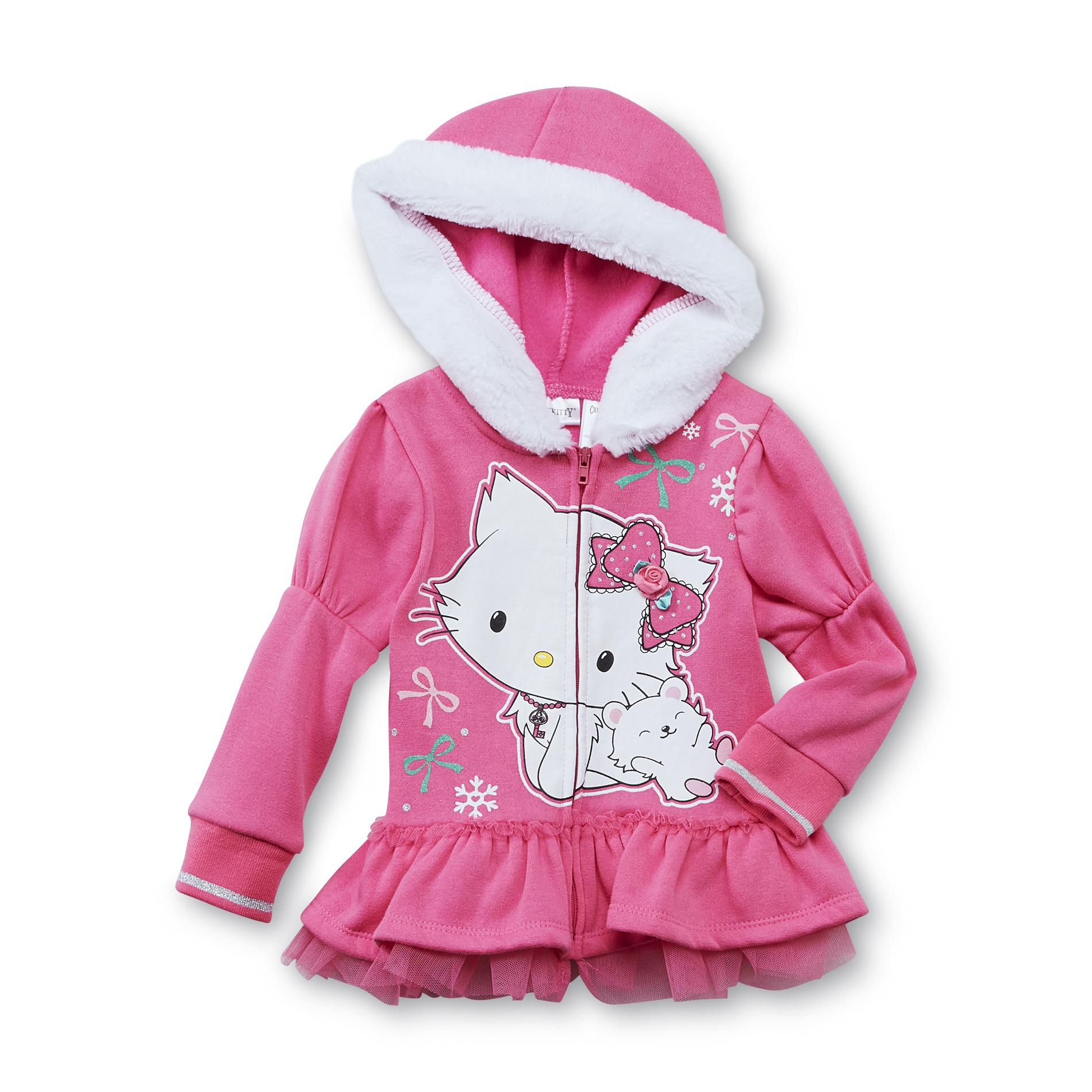 Hello Kitty Baby Infant & Toddler Girl's Ruffled Hoodie Jacket - Sugar