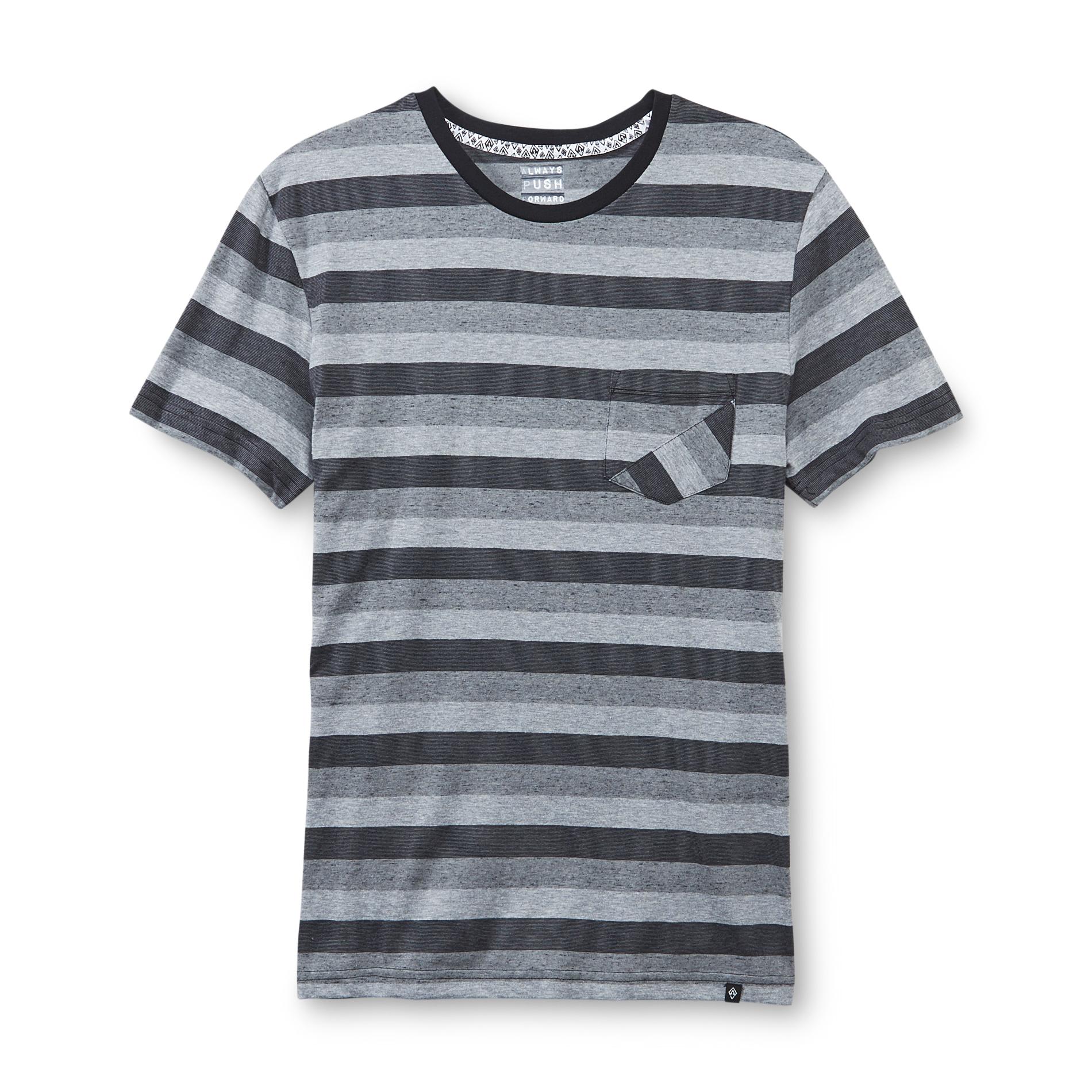 Always Push Forward Men's Pocket T-Shirt - Striped