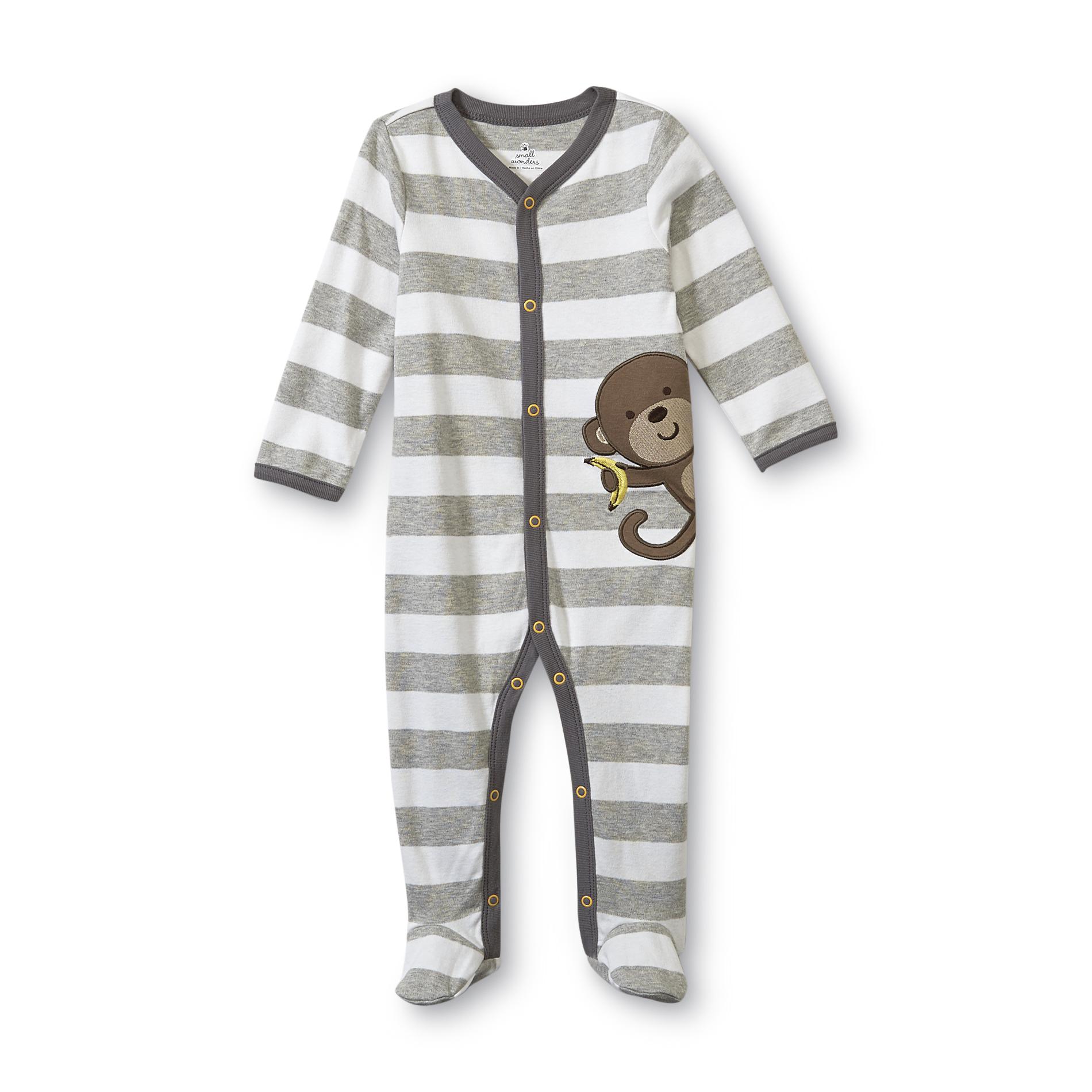 Small Wonders Newborn Boy's Bodysuit - Monkey & Striped
