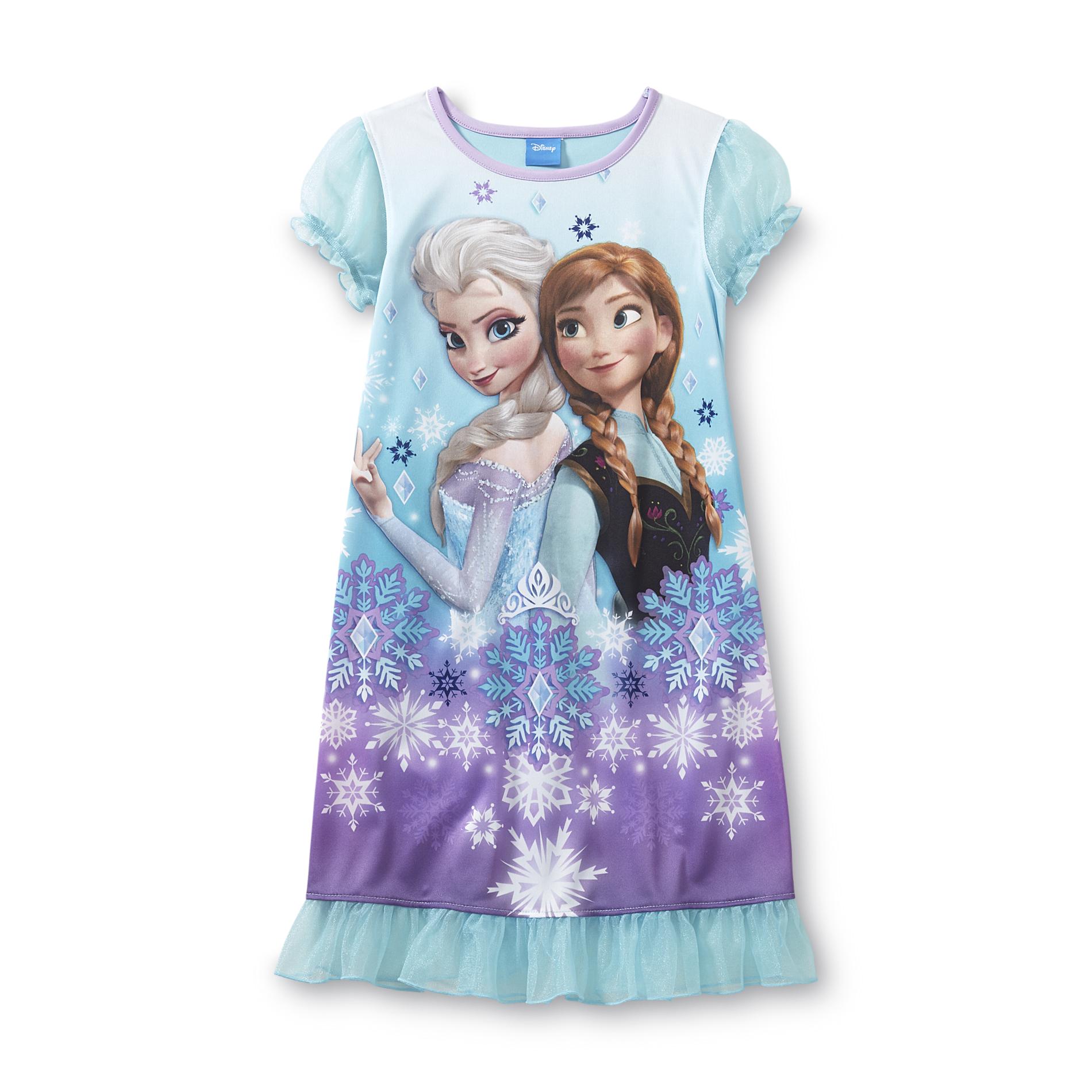 Disney Frozen Girl's Nightgown - Anna & Elsa