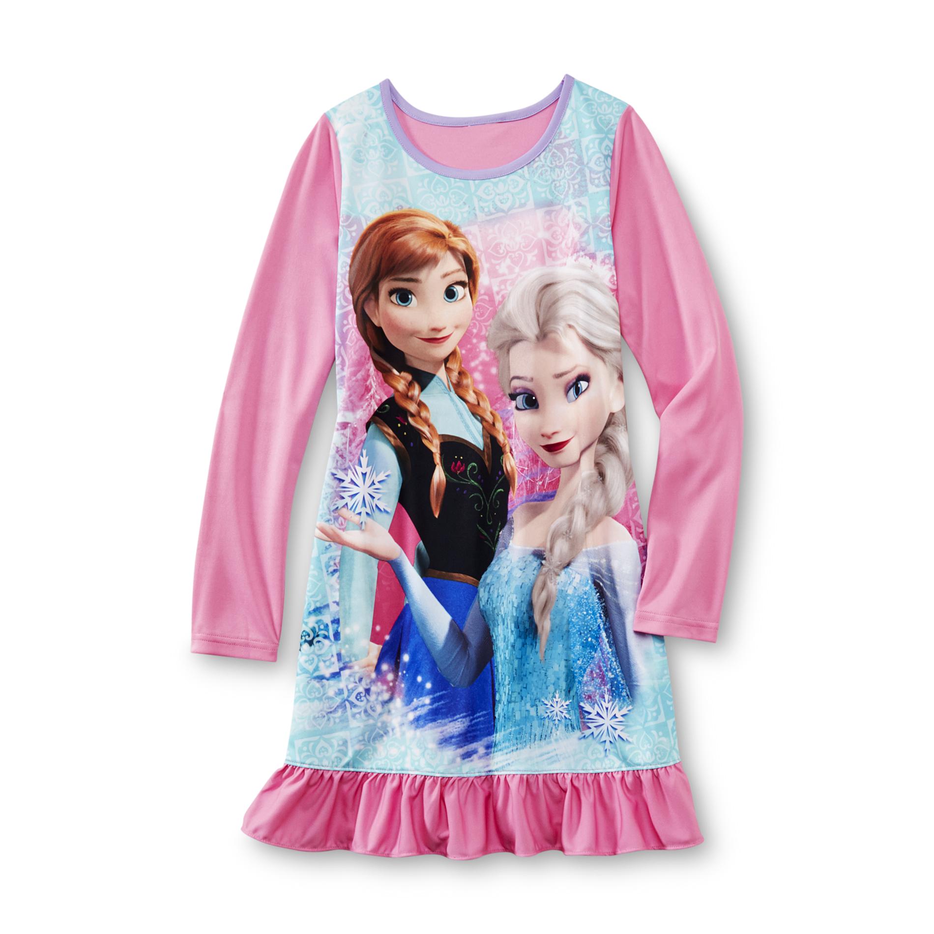 Disney Frozen Girl's Nightgown - Anna & Elsa
