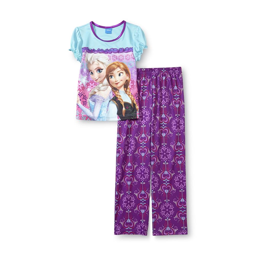 Disney Frozen Girl's Pajama Top & Pants - Anna & Elsa