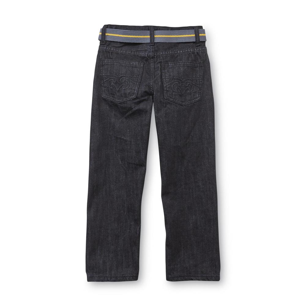 SK2 Boy's Straight Leg Jeans & Belt - Dark Wash