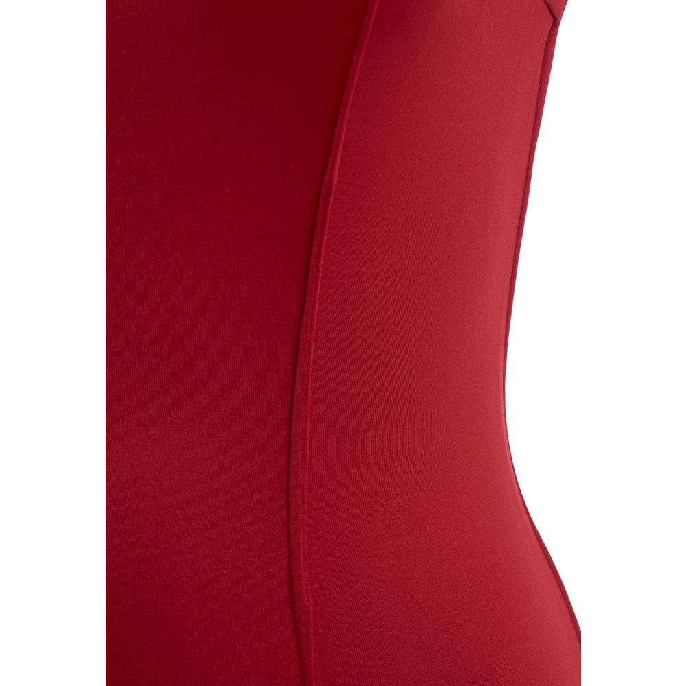 AX Paris Women's Cut In Neck Midi Red Dress - Online Exclusive