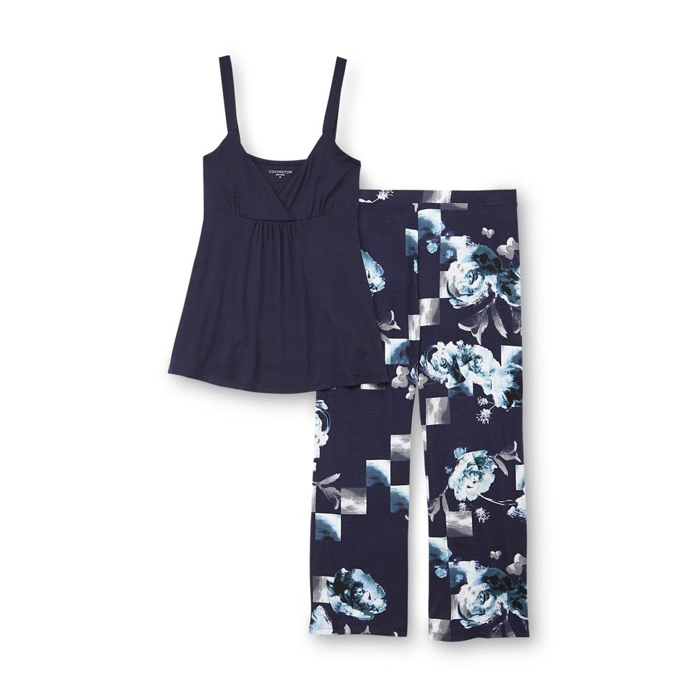 Covington Women 's Pajama Tank Top & Pants - Floral