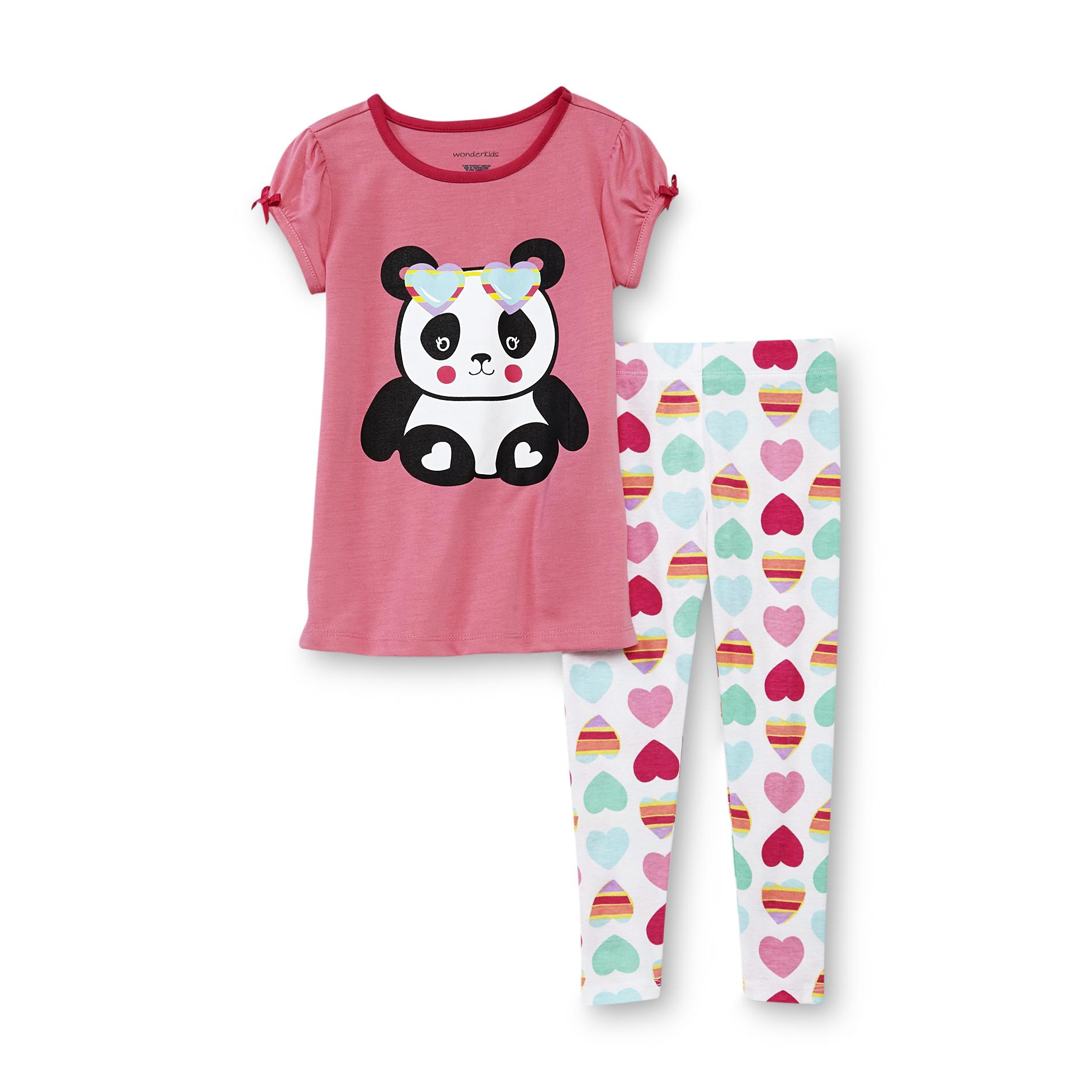 WonderKids Infant & Toddler Girl's Graphic Pajama Top & Pants - Panda
