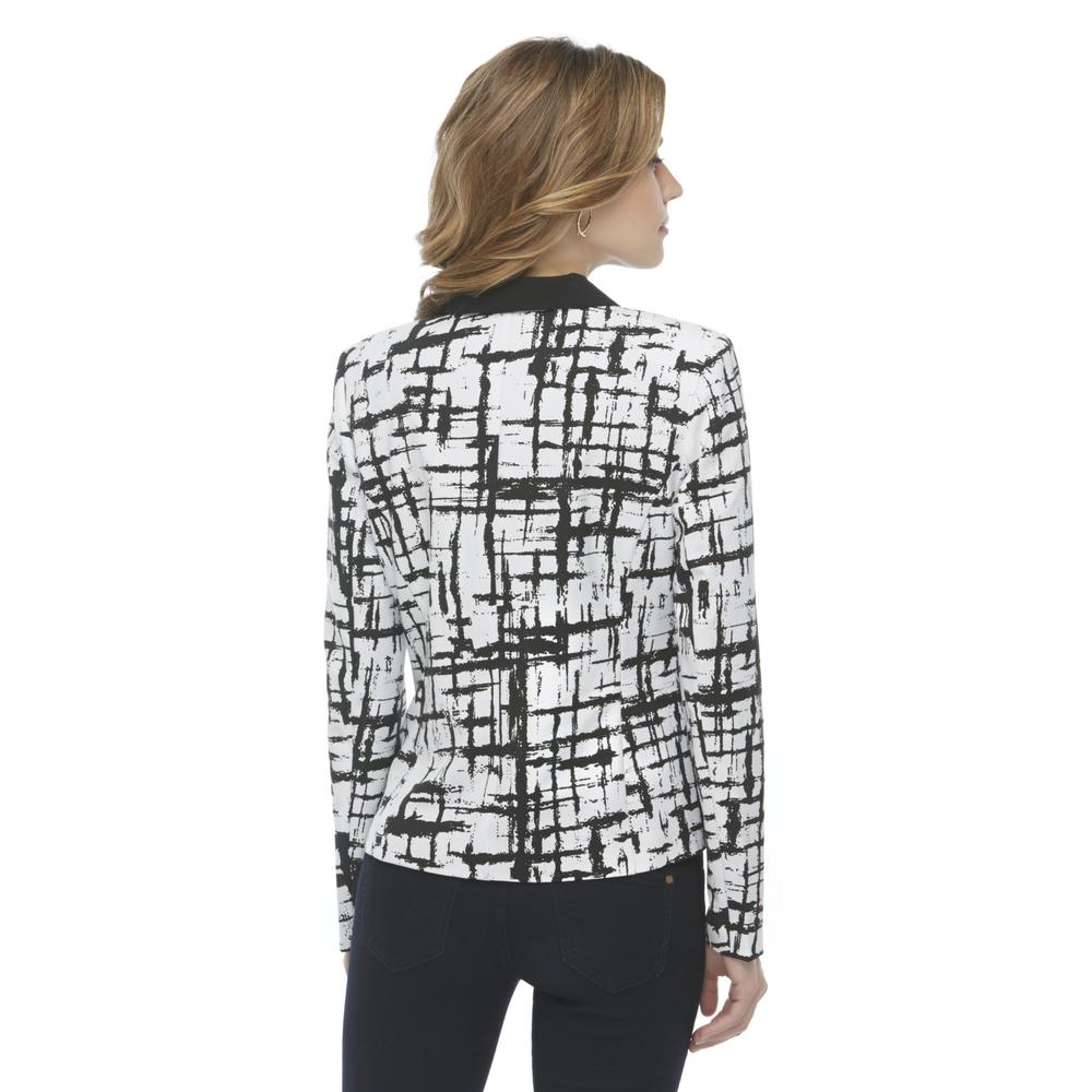 Covington Women's Tuxedo Jacket - Abstract Plaid