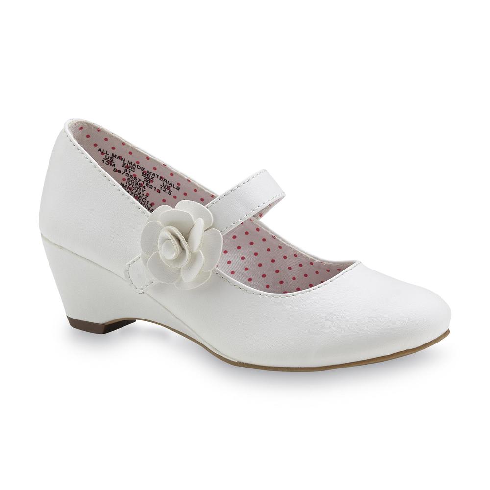 WonderKids Girl's Ivory White Mary Jane Shoe