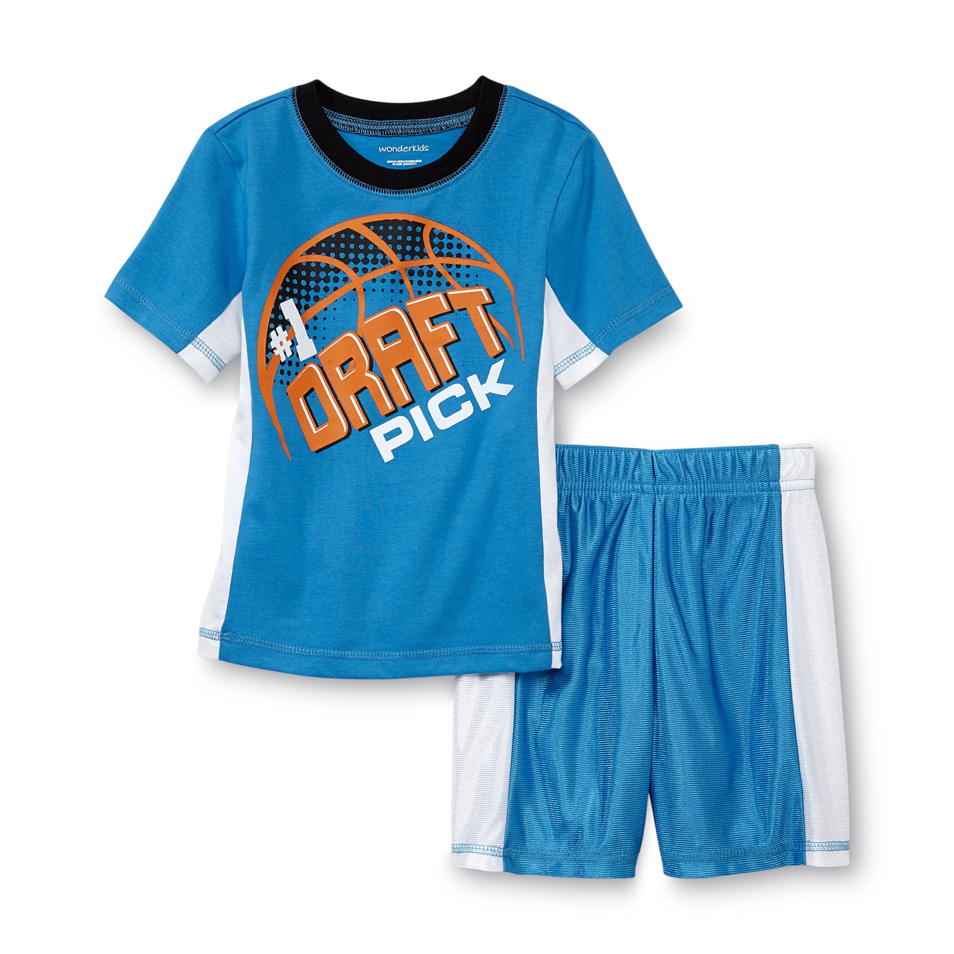 WonderKids Infant & Toddler Boy's T-Shirt & Dazzle Shorts - Draft Pick