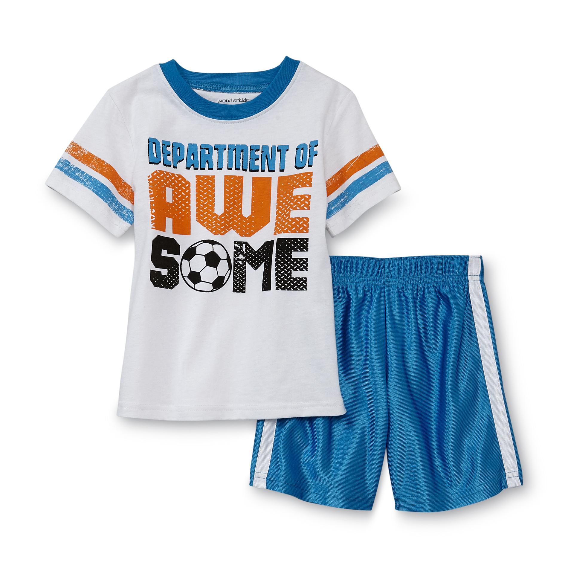 WonderKids Infant & Toddler Boy's Graphic T-Shirt & Shorts - Awesome