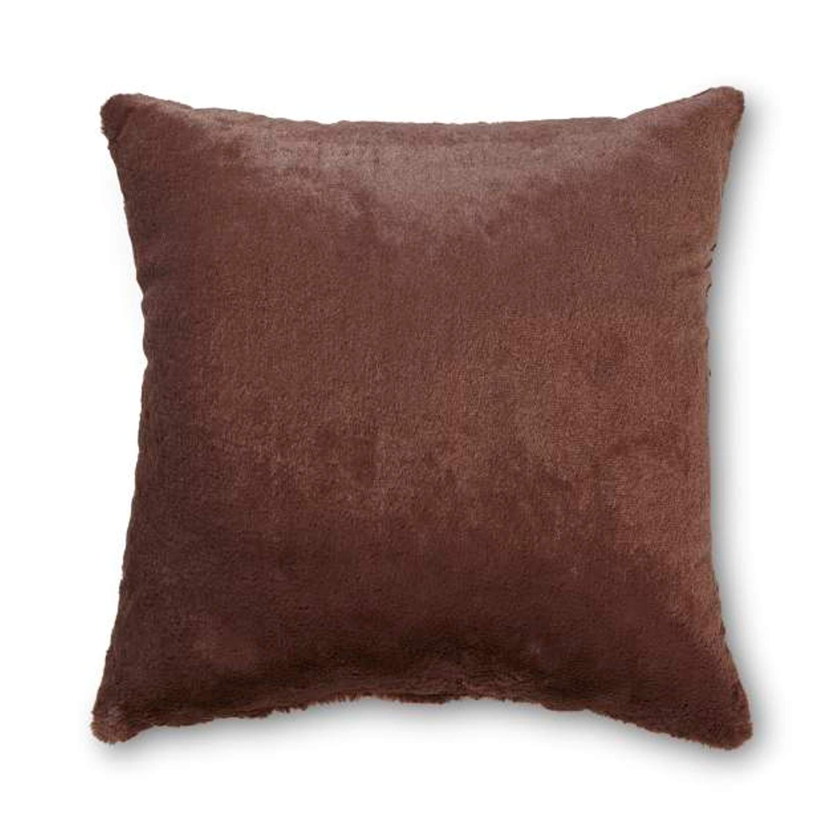 Splendor Faux Fur Pillow - Chocolate