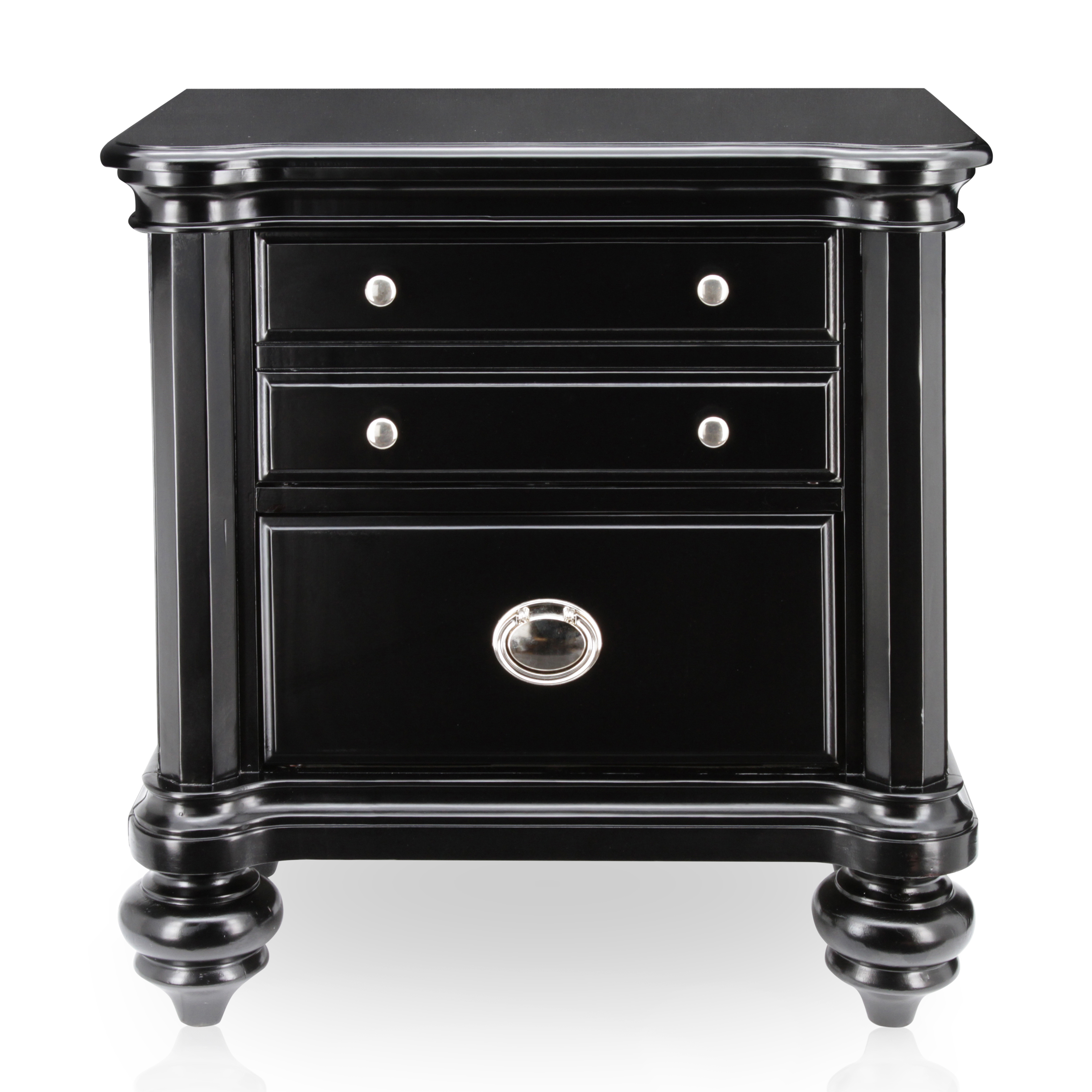 Furniture of America Felis Modern Black 2-Drawer ...