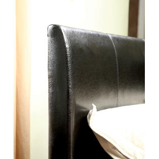 Furniture Of America Adrano Espresso Leatherette Platform Bed Furniture Walls