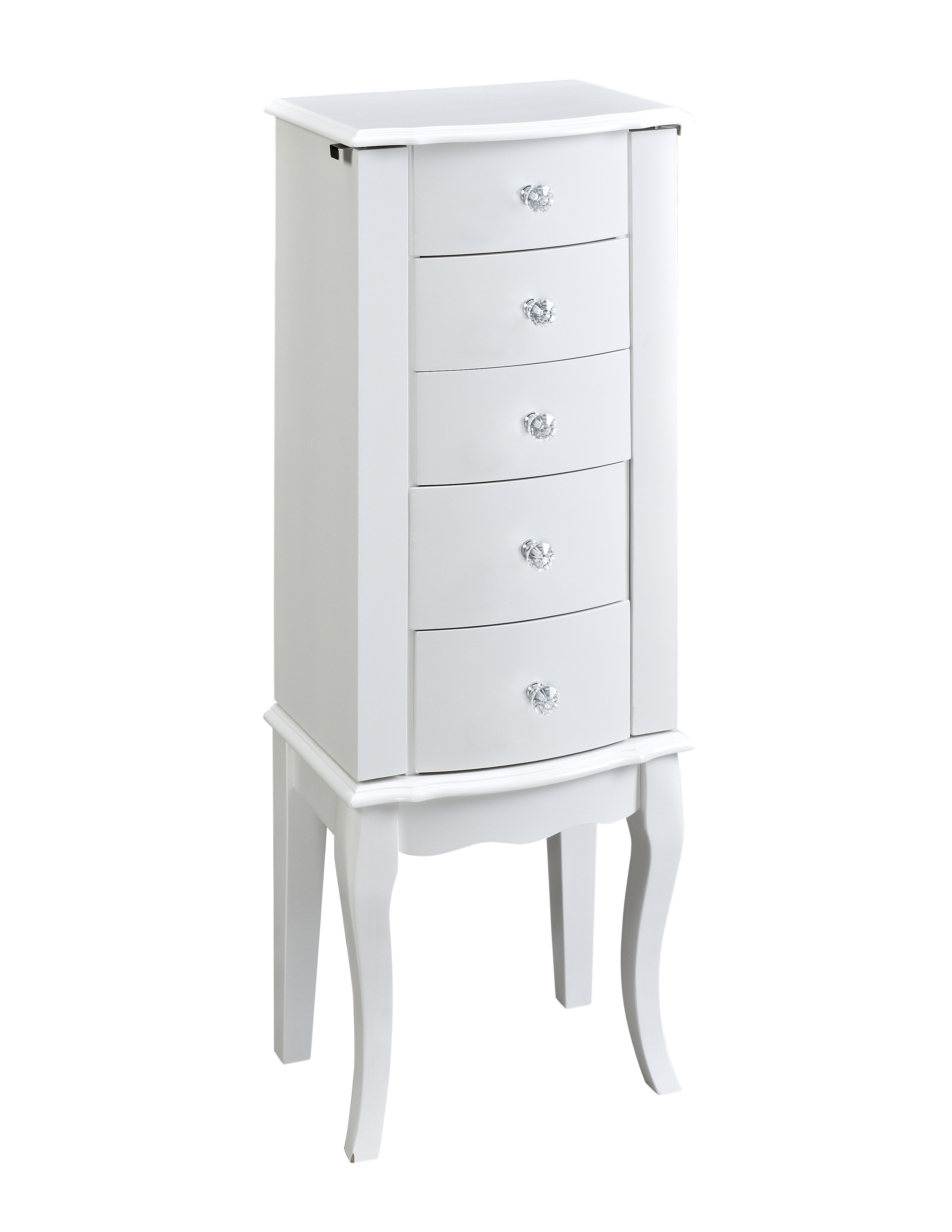 L Powell White Jewelry Armoire