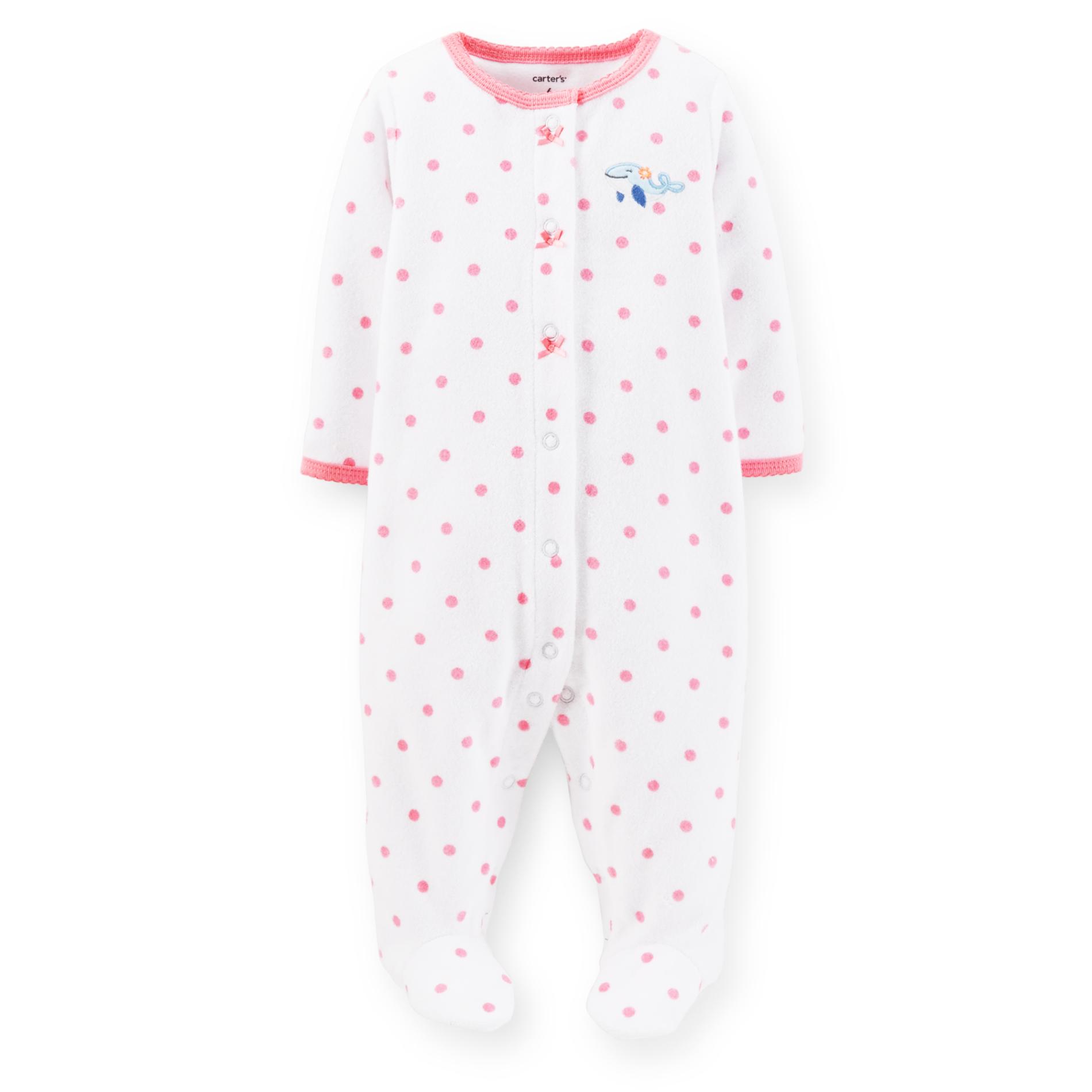Carter's Newborn Girl's Snap-Front Sleeper Pajamas - Dolphin