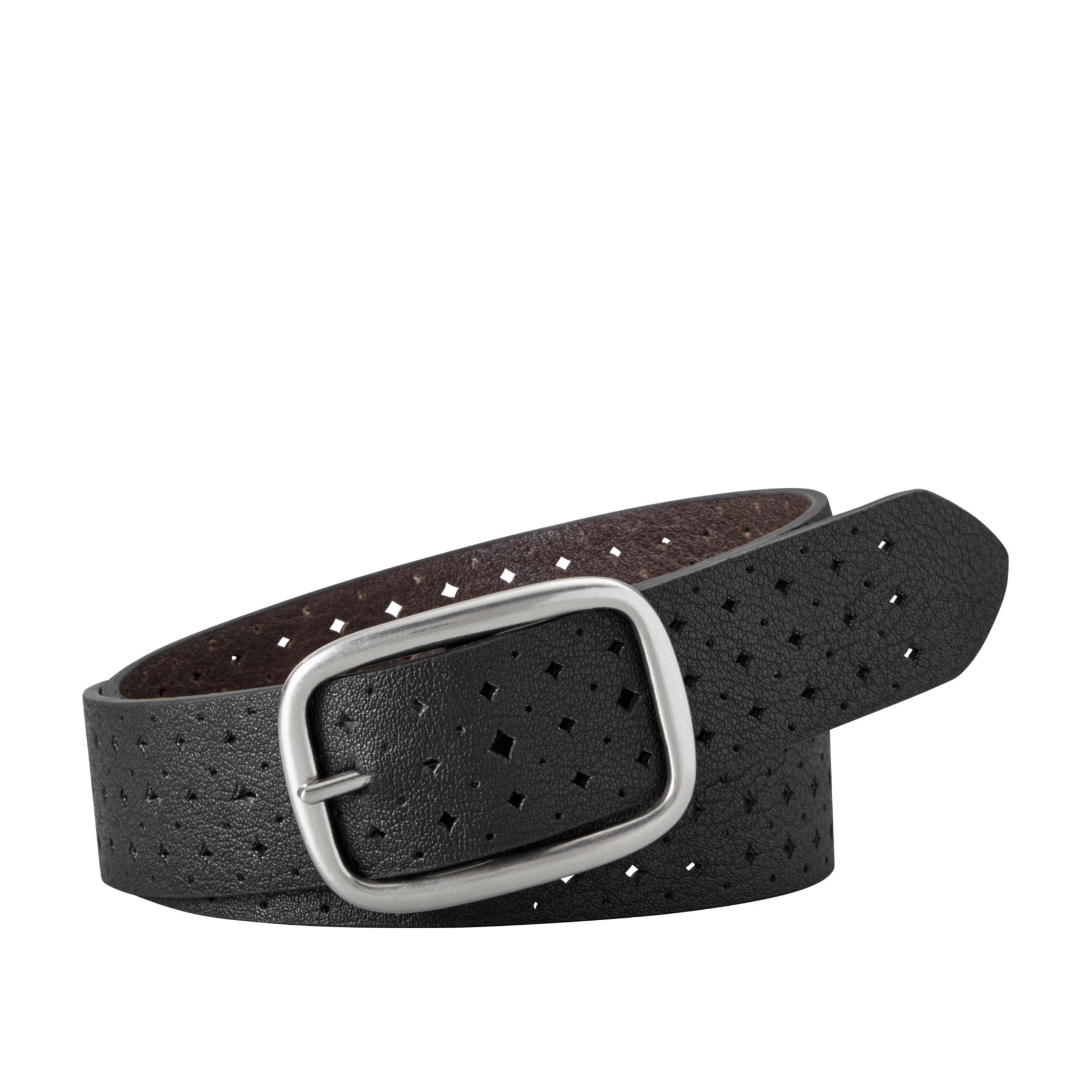 Relic Women's Perforated Faux Leather Belt - Diamonds