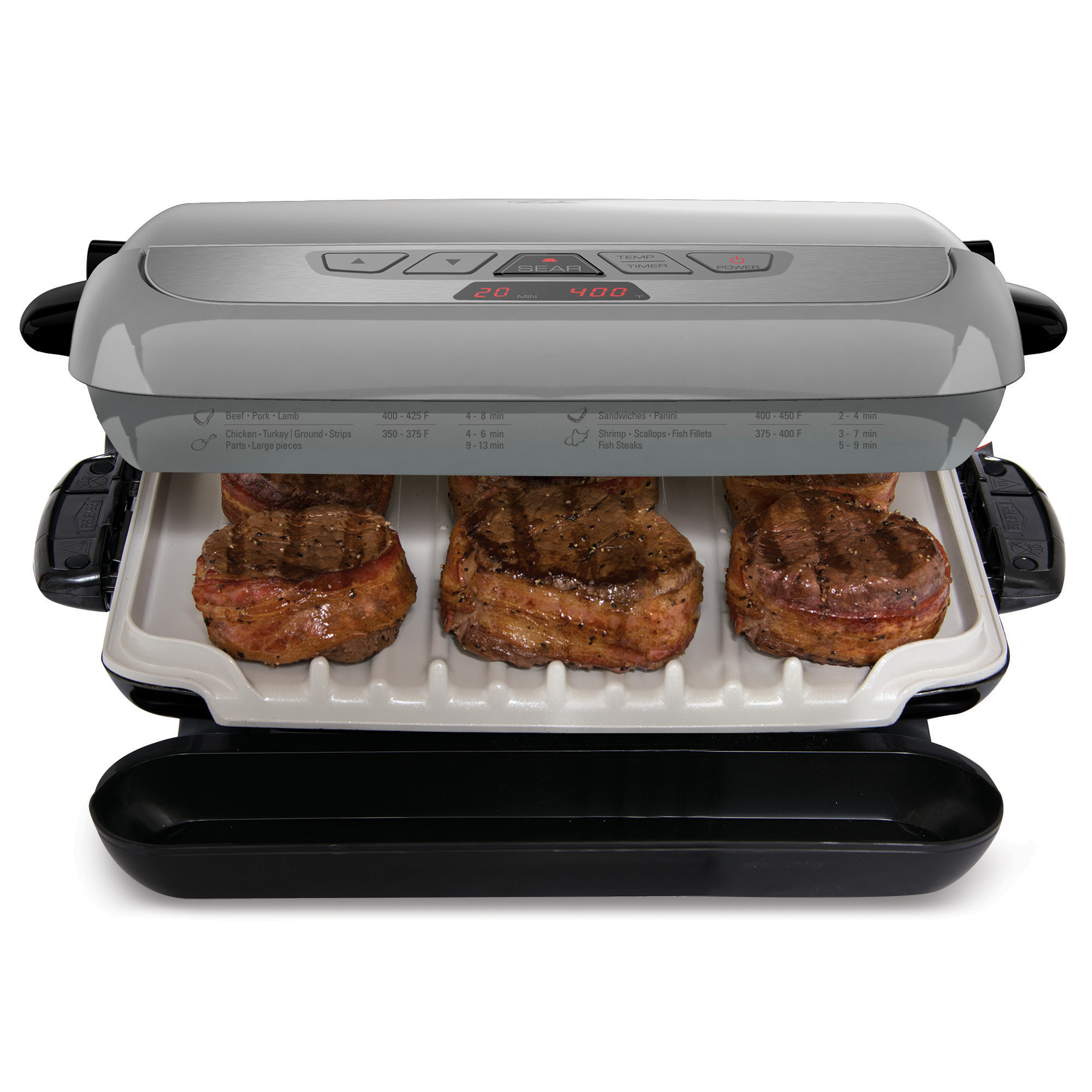 George Foreman Grp4842P Multi-Plate Evolve Grill With Ceramic Grilling Plates  A
