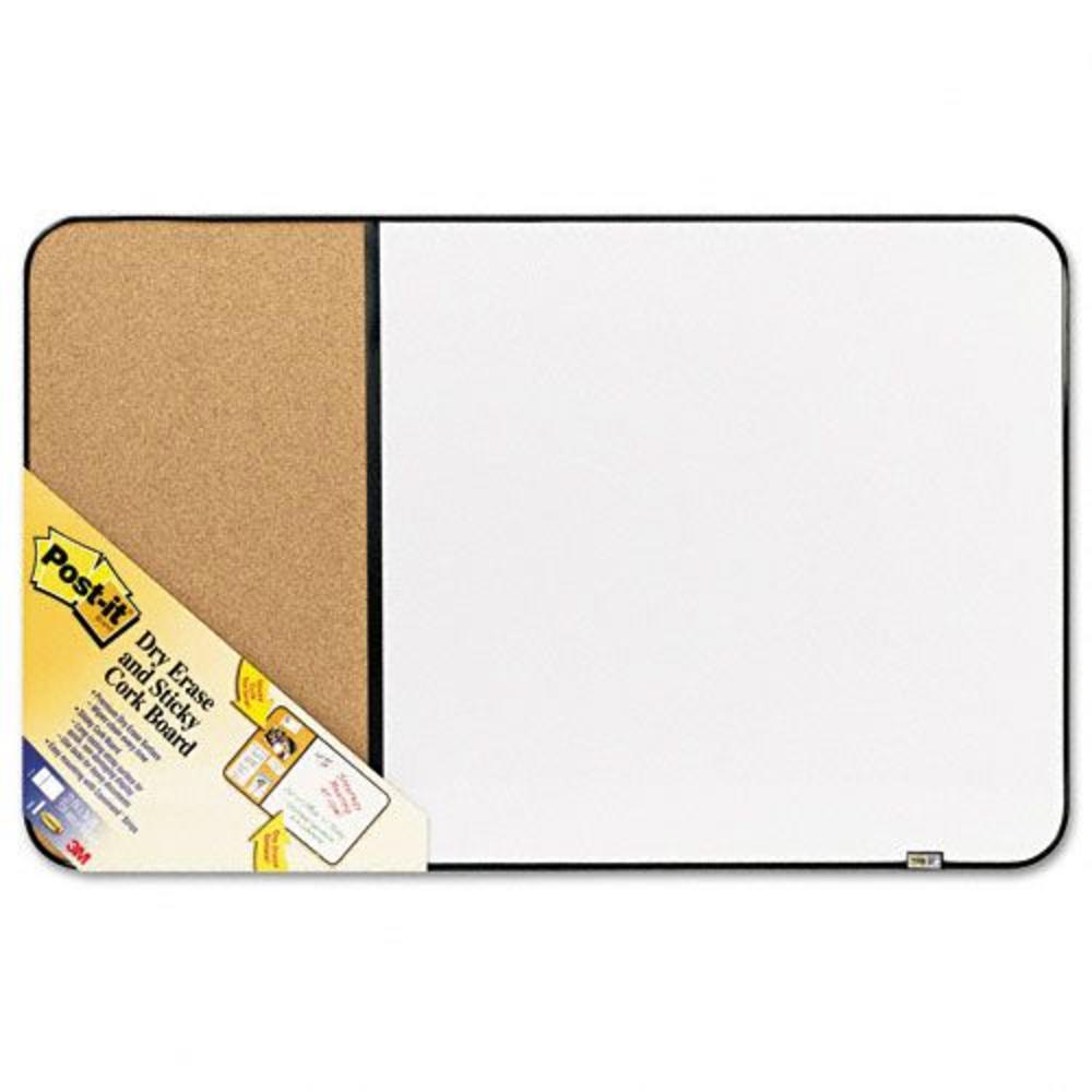 Post-it MMM558BBDE Self-Stick Cork Bulletin and Dry Erase Board