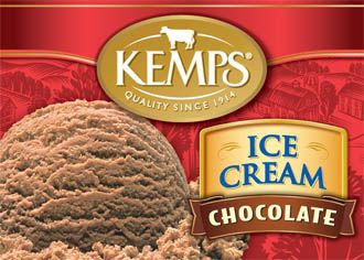 Kemps Ice Cream, Chocolate, 5 quarts.