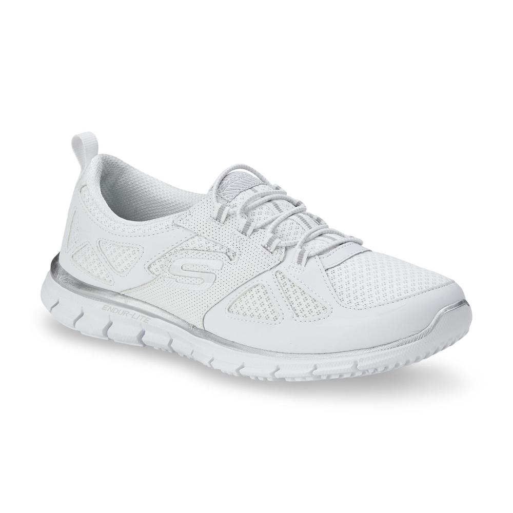 Skechers Women's Lynx Memory Foam White Athletic Shoe